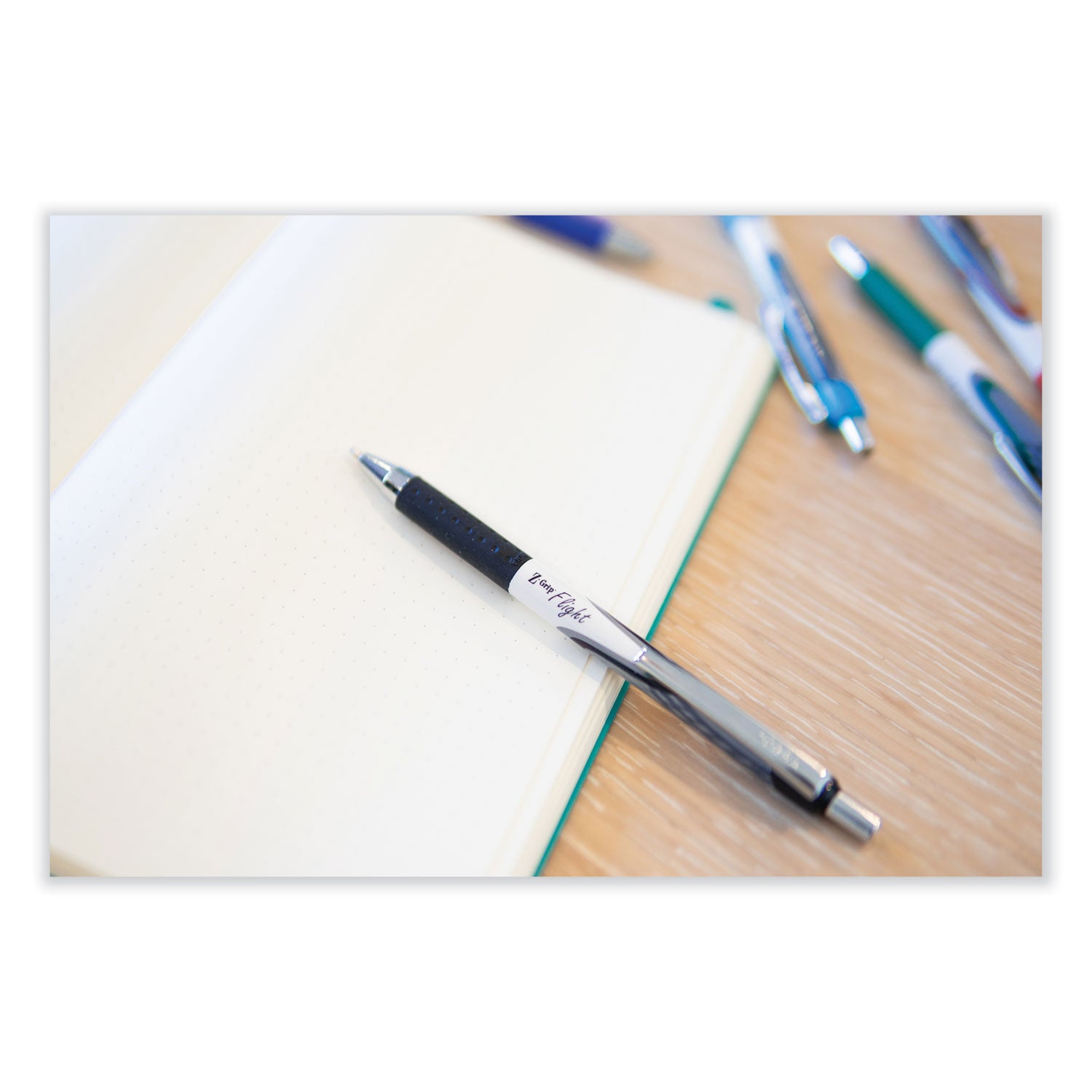 Z-Grip® Flight Retractable Ballpoint Pens, Black, Dozen