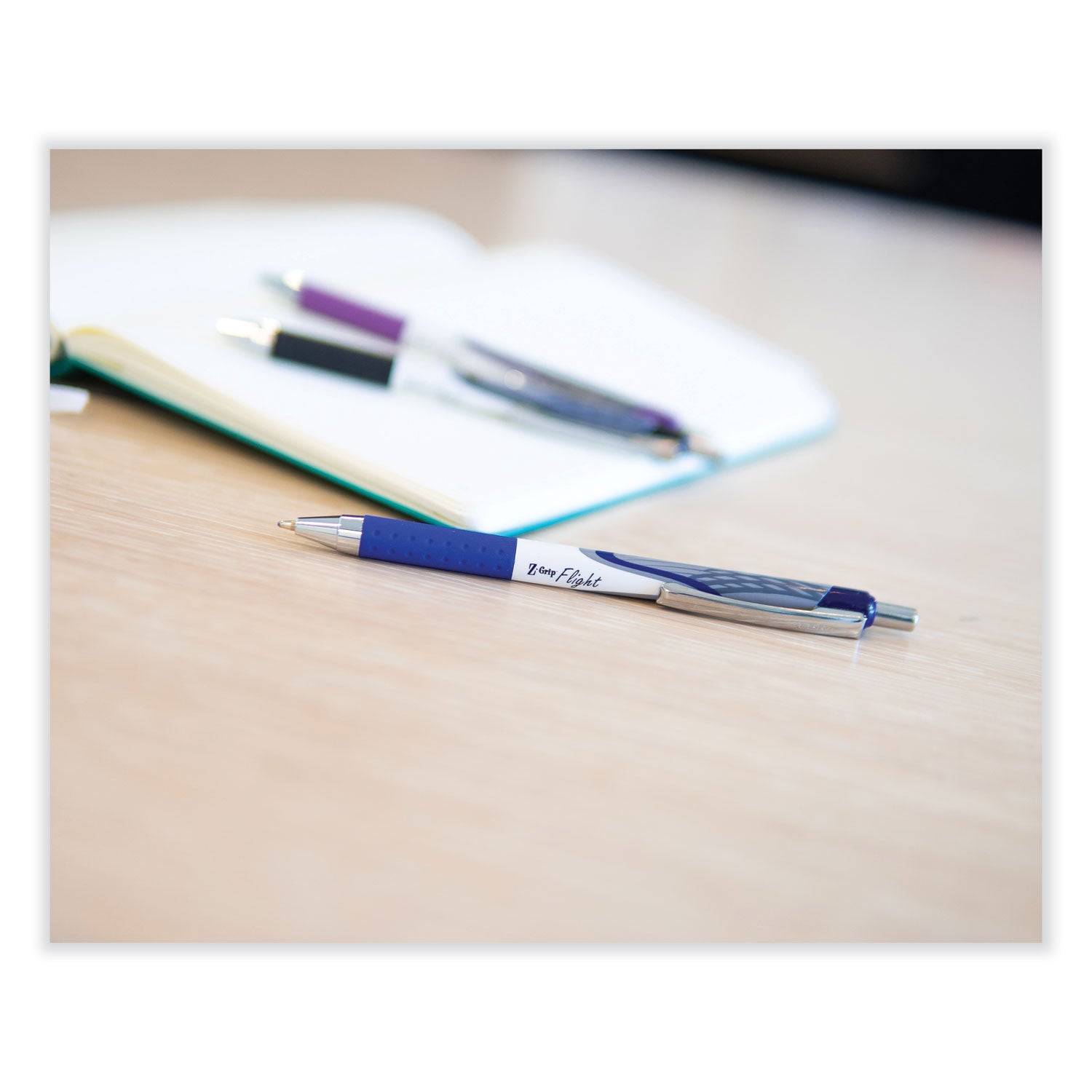 Z-Grip® Flight Retractable Ballpoint Pens, Blue, Dozen