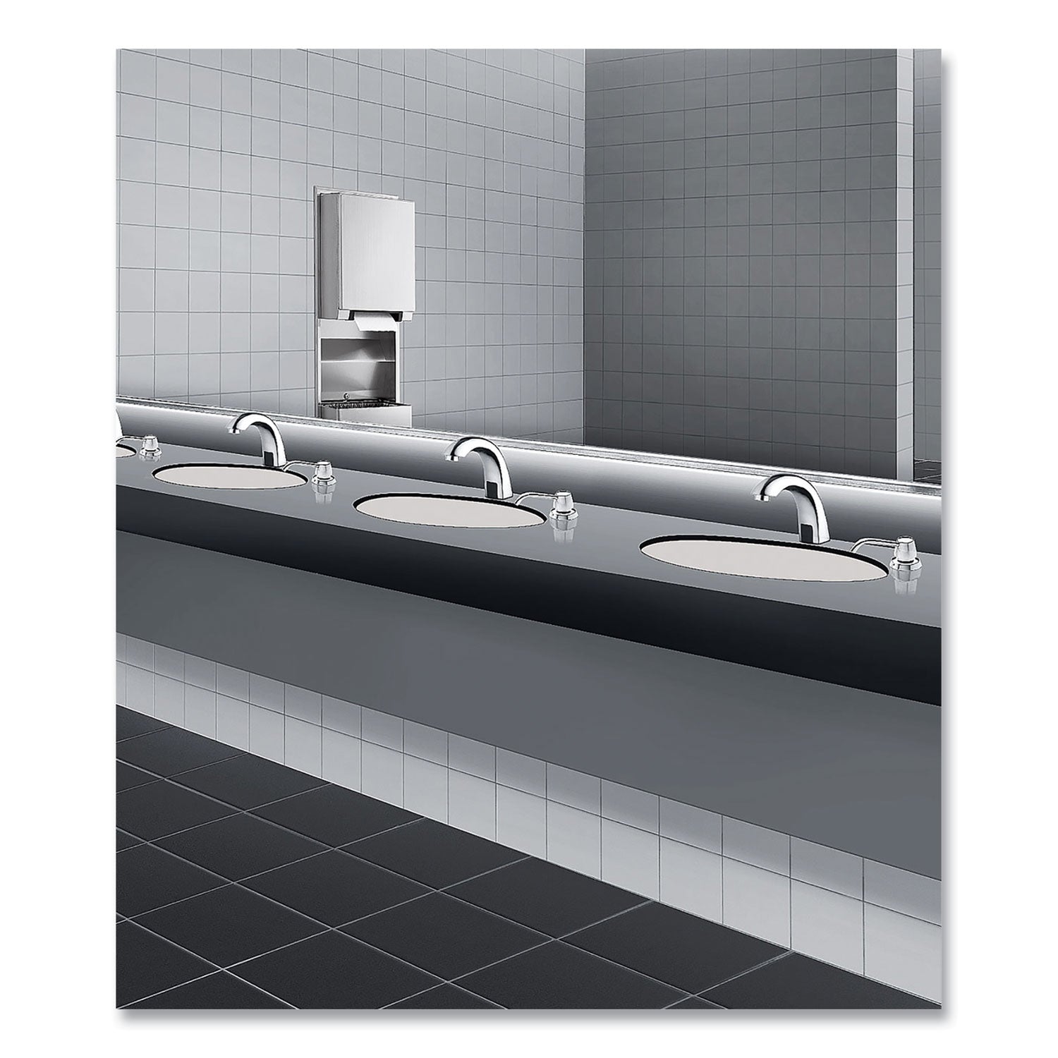 Contura Lavatory-Mounted Soap Dispenser, 34 Oz, 3.31 X 4 X 17.63, Chrome/stainless Steel