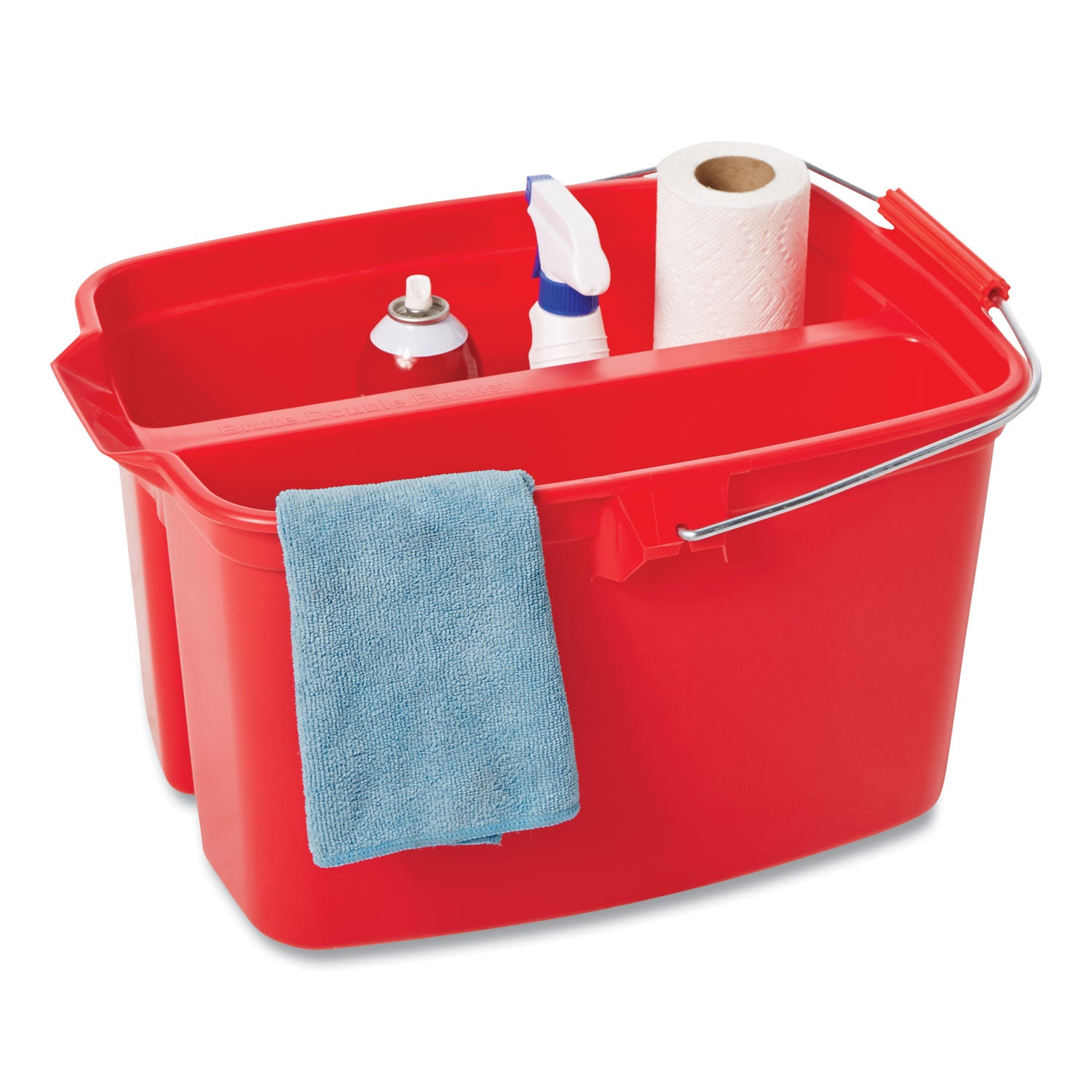 Rubbermaid Commercial Microfiber Light-Duty Cleaning Cloths, Blue, 16" x 16", 24/Bag