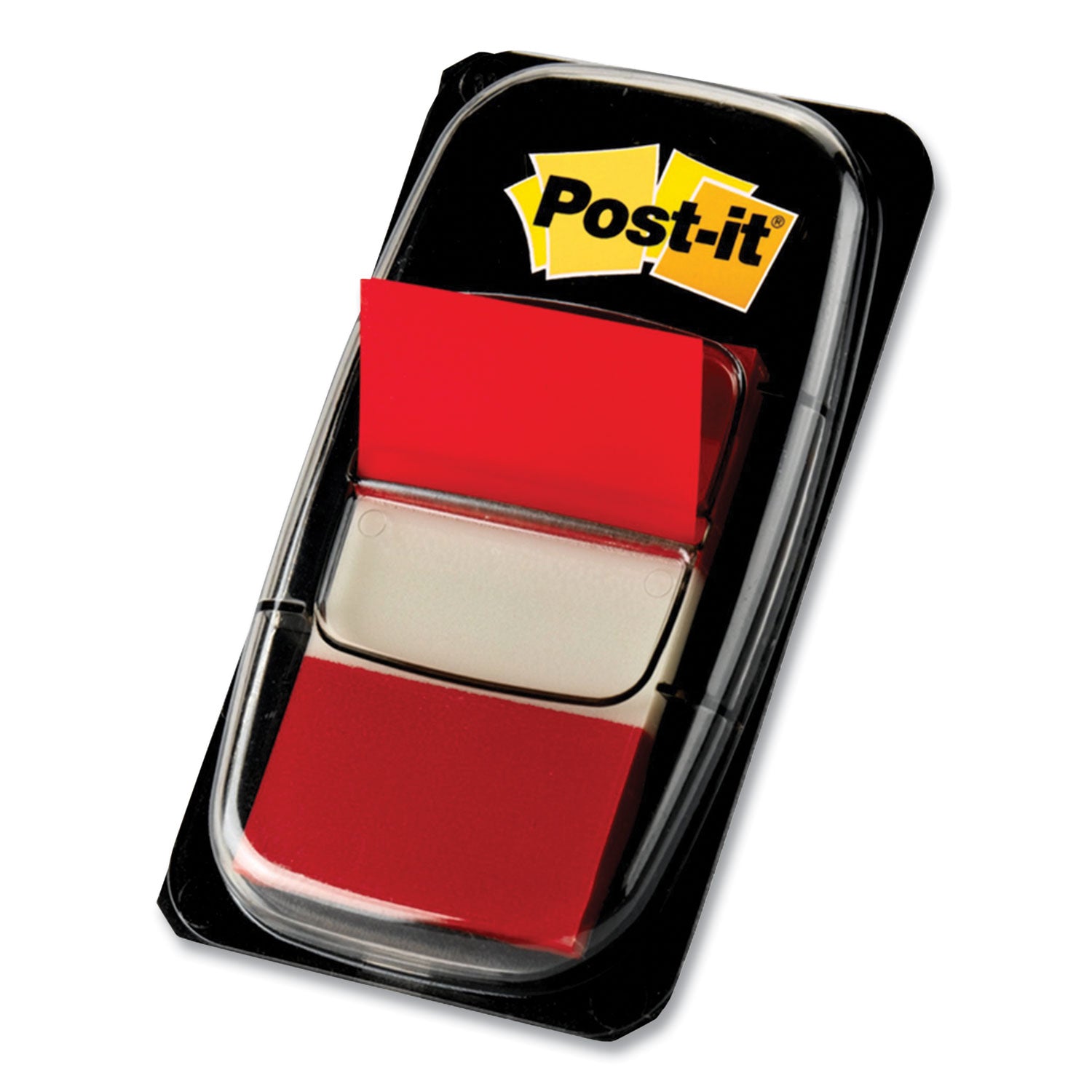 600 x Red - 1" Flag/Note Width x 1 3/4" Flag/Note Length - Rectangle - Unruled - Red - Removable, Writable - Dispenser Included - 50/Dispenser Box - 12 / Box