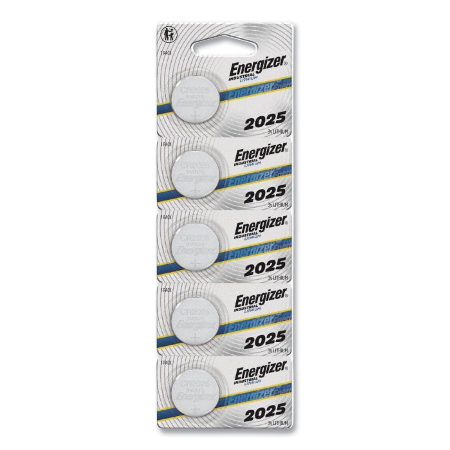Energizer Industrial 2025 Lithium Coin Cell Batteries, 5 Pack