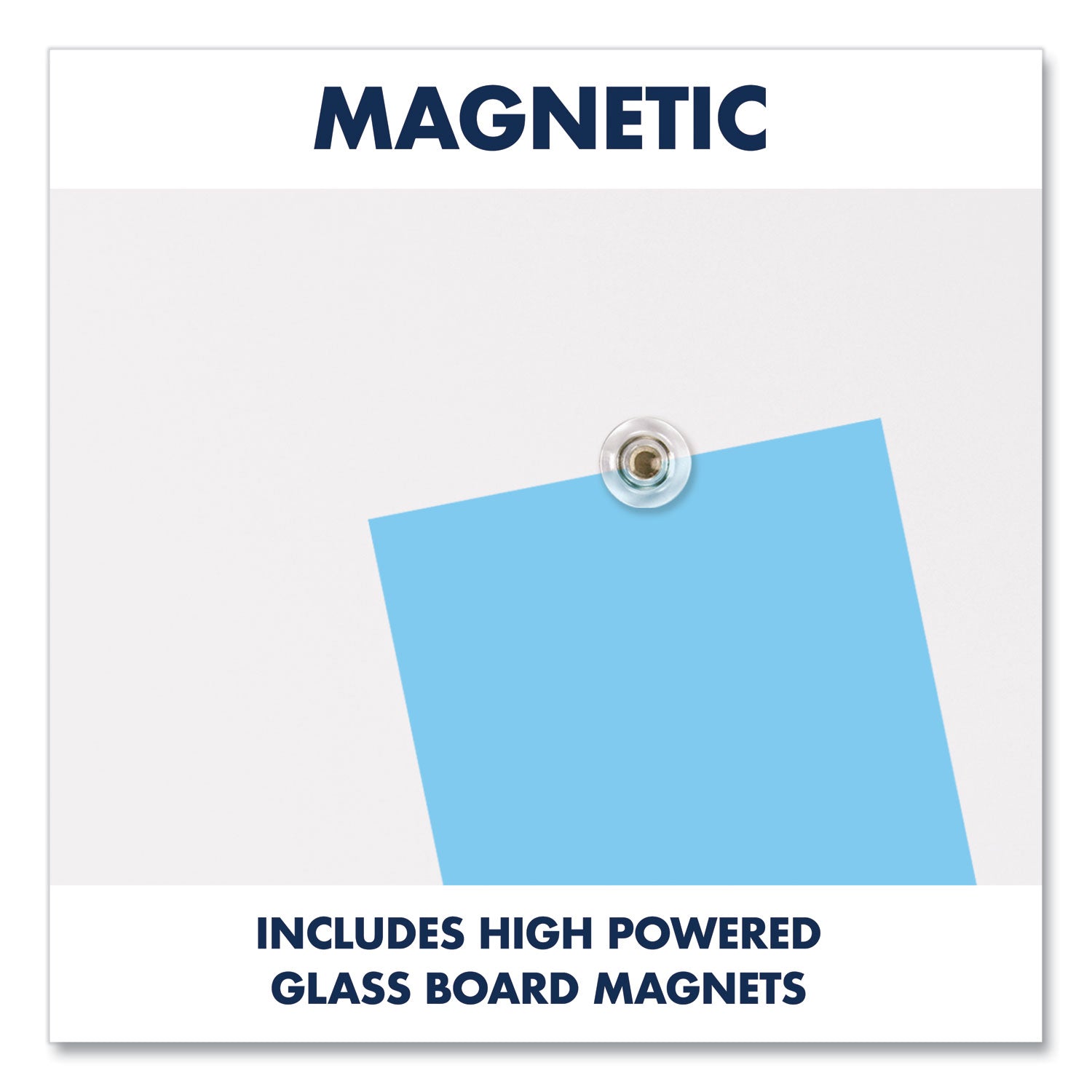 50" (4.2 ft) Width x 28" (2.3 ft) Height - White Glass Surface - Rectangle - Vertical - Magnetic - 1 Each