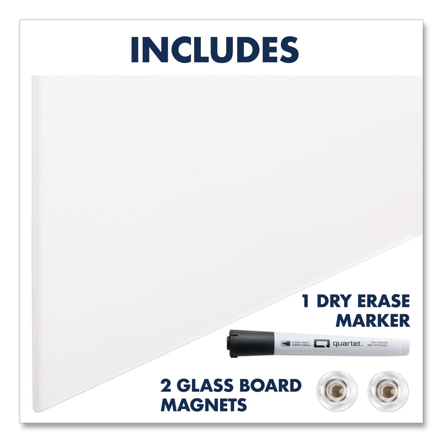 72" (6 ft) Width x 42" (3.5 ft) Height - White Glass Surface - Rectangle - Vertical - Magnetic - 1 Each