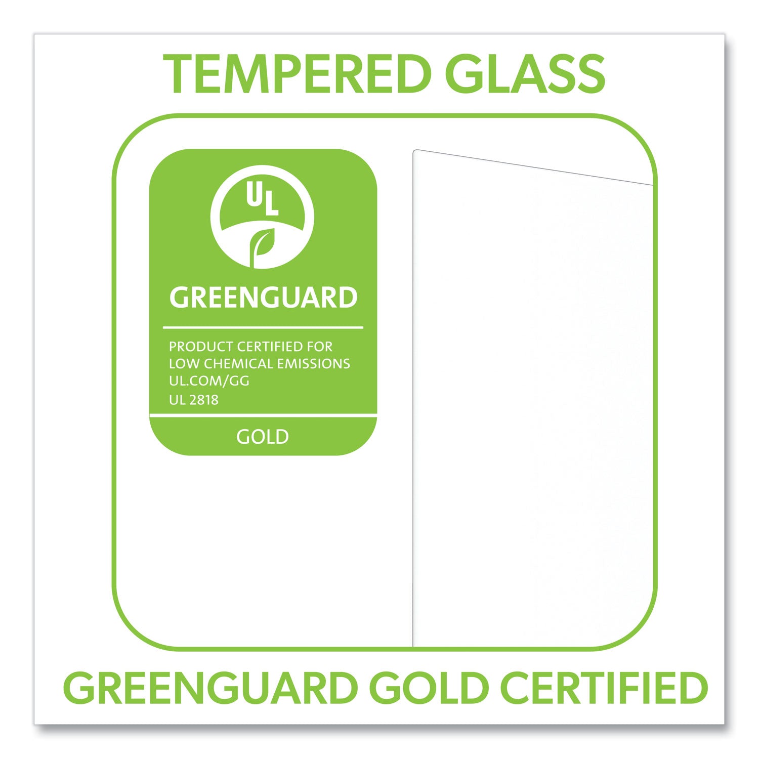 85" (7.1 ft) Width x 48" (4 ft) Height - White Glass Surface - Rectangle - Vertical - Magnetic - 1 Each