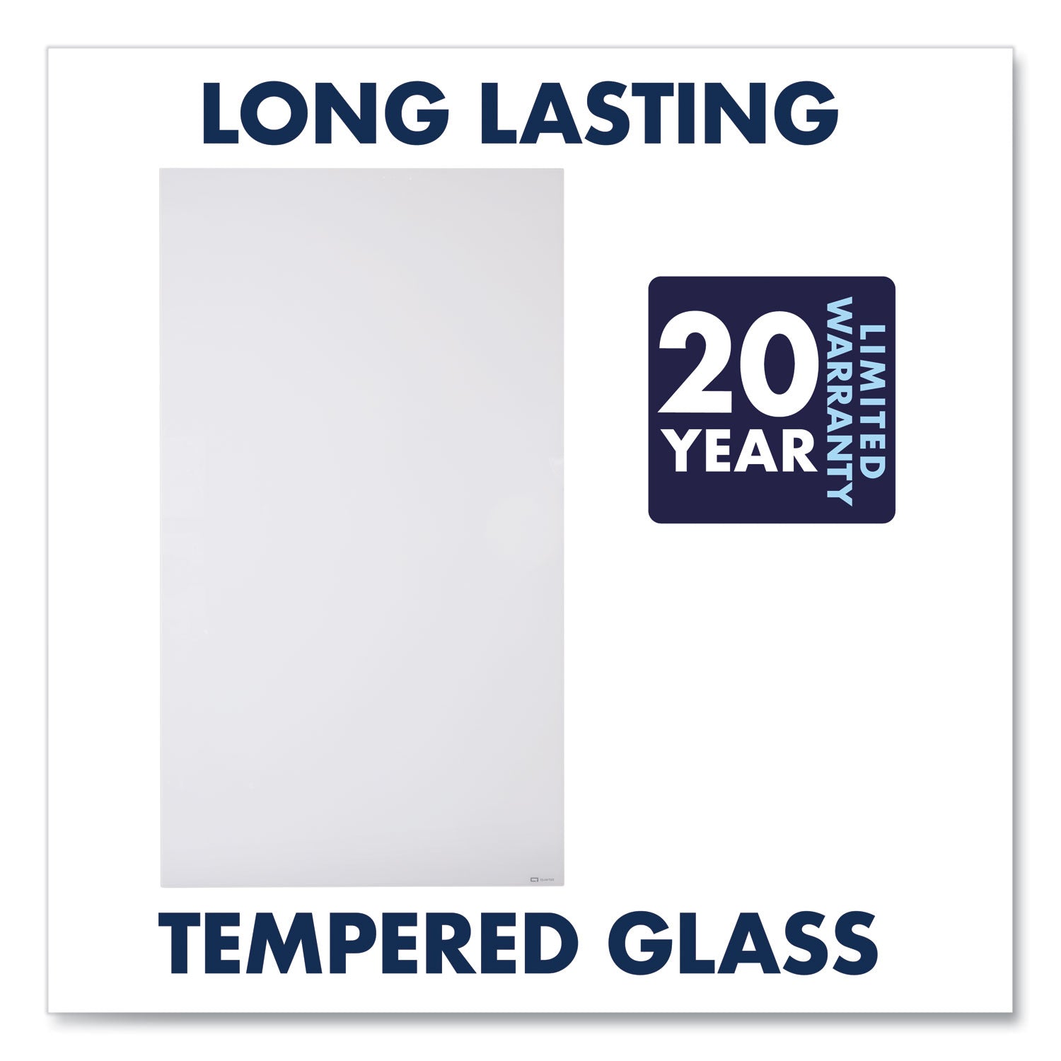 85" (7.1 ft) Width x 48" (4 ft) Height - White Glass Surface - Rectangle - Vertical - Magnetic - 1 Each