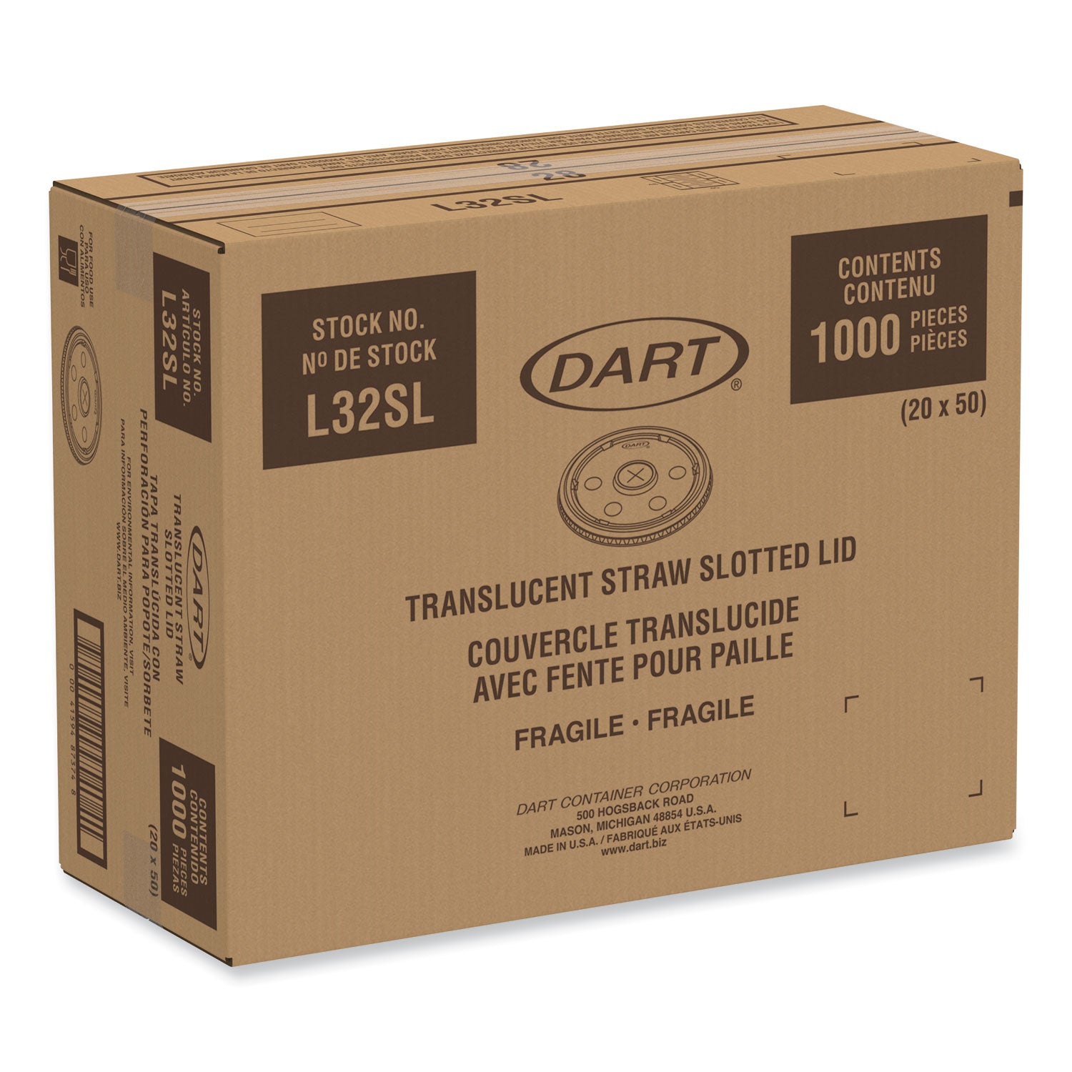 4.8" Diameter - High Impact Polystyrene (HIPS) - Translucent - 100/Pack - 10 / Carton
