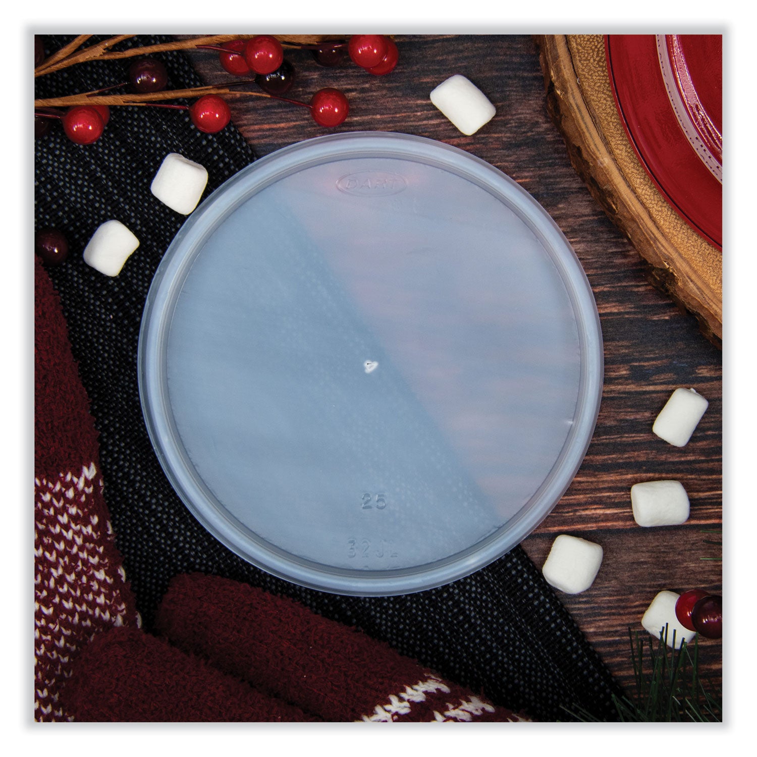 4.8" Diameter - High Impact Polystyrene (HIPS) - Translucent - 100/Pack - 10 / Carton