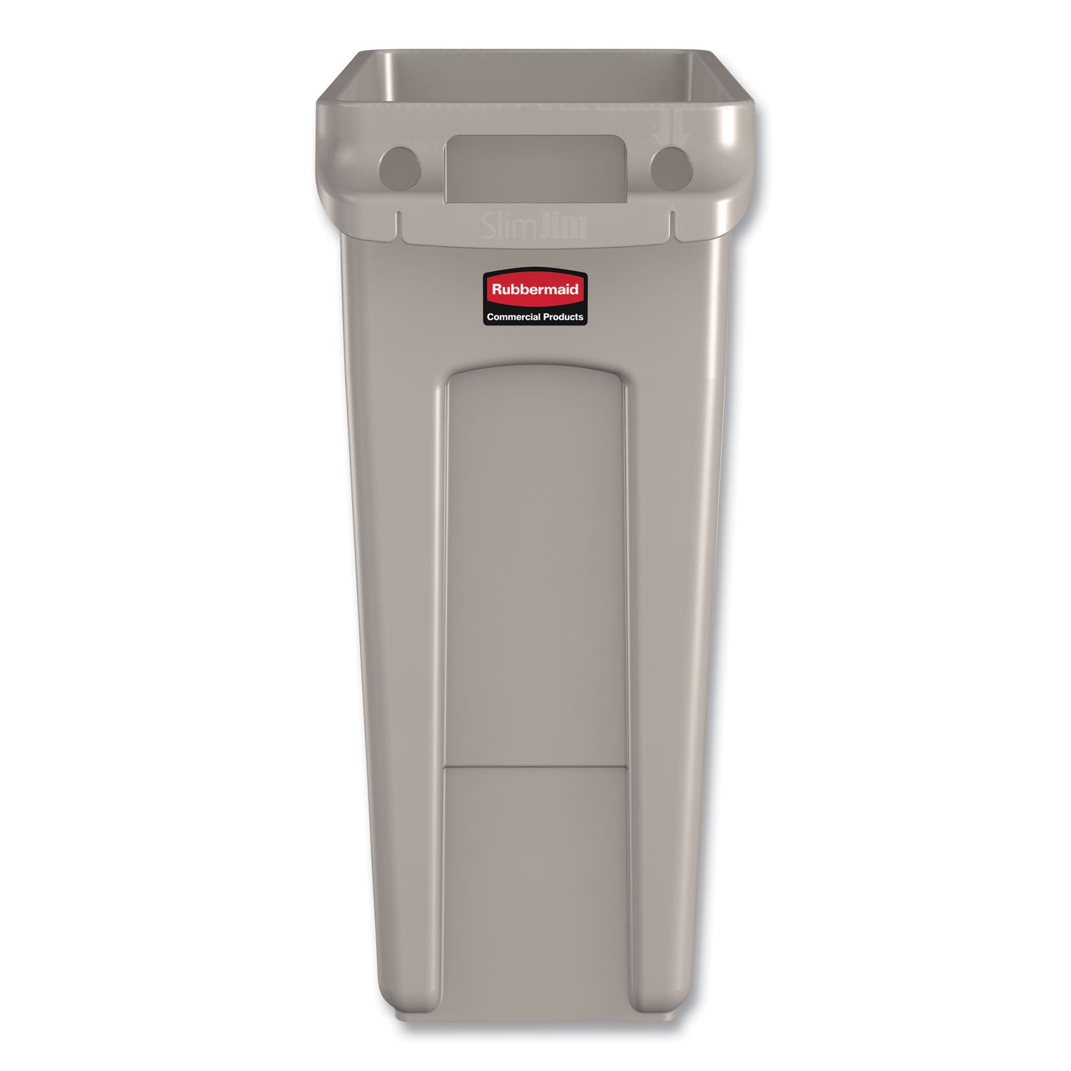 Slim Jim with Venting Channels, 16 gal, Plastic, Beige, 4/Carton