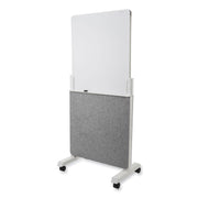 White Tempered Glass Surface - Gray Frame - Assembly Required - 1 Each