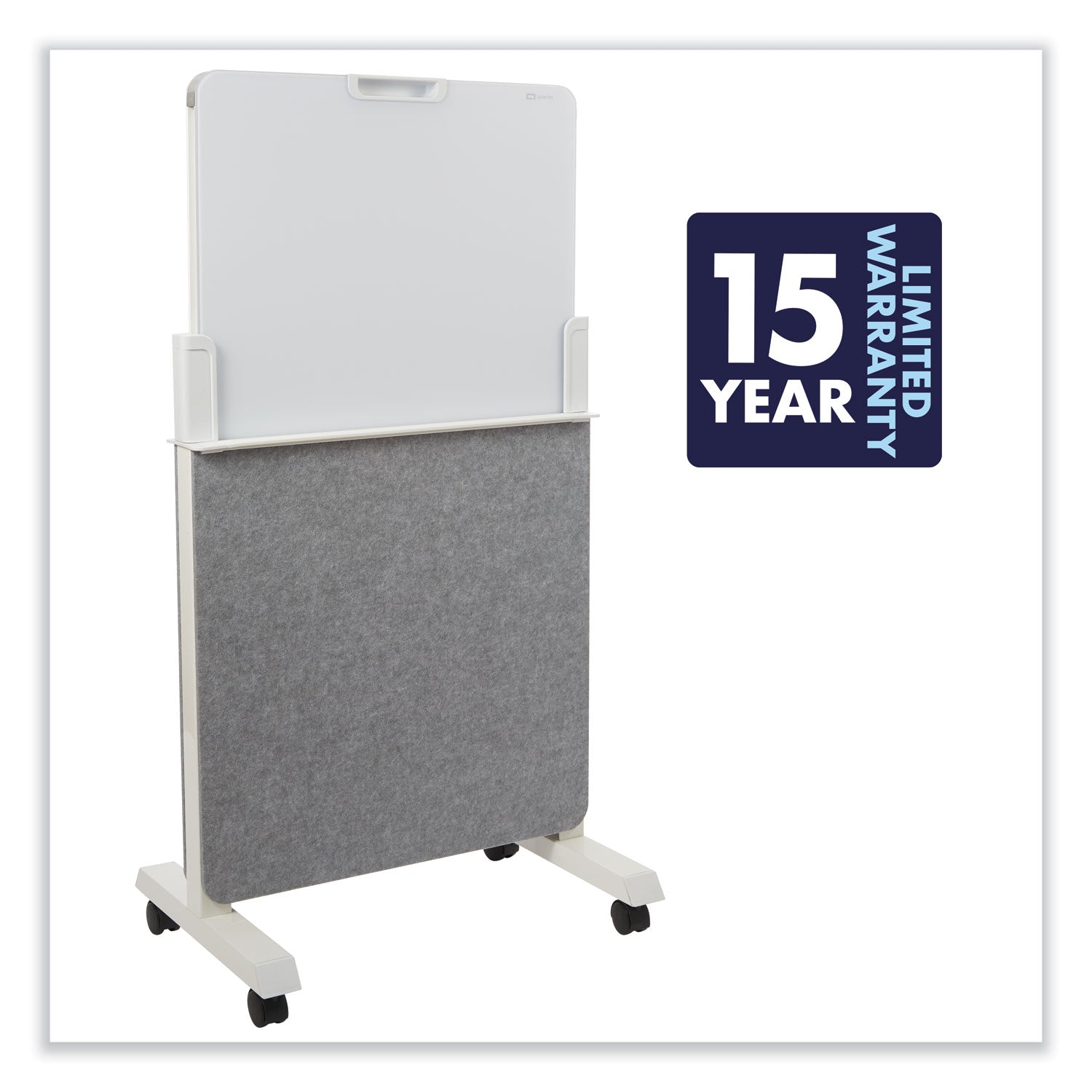 White Tempered Glass Surface - Gray Frame - Assembly Required - 1 Each