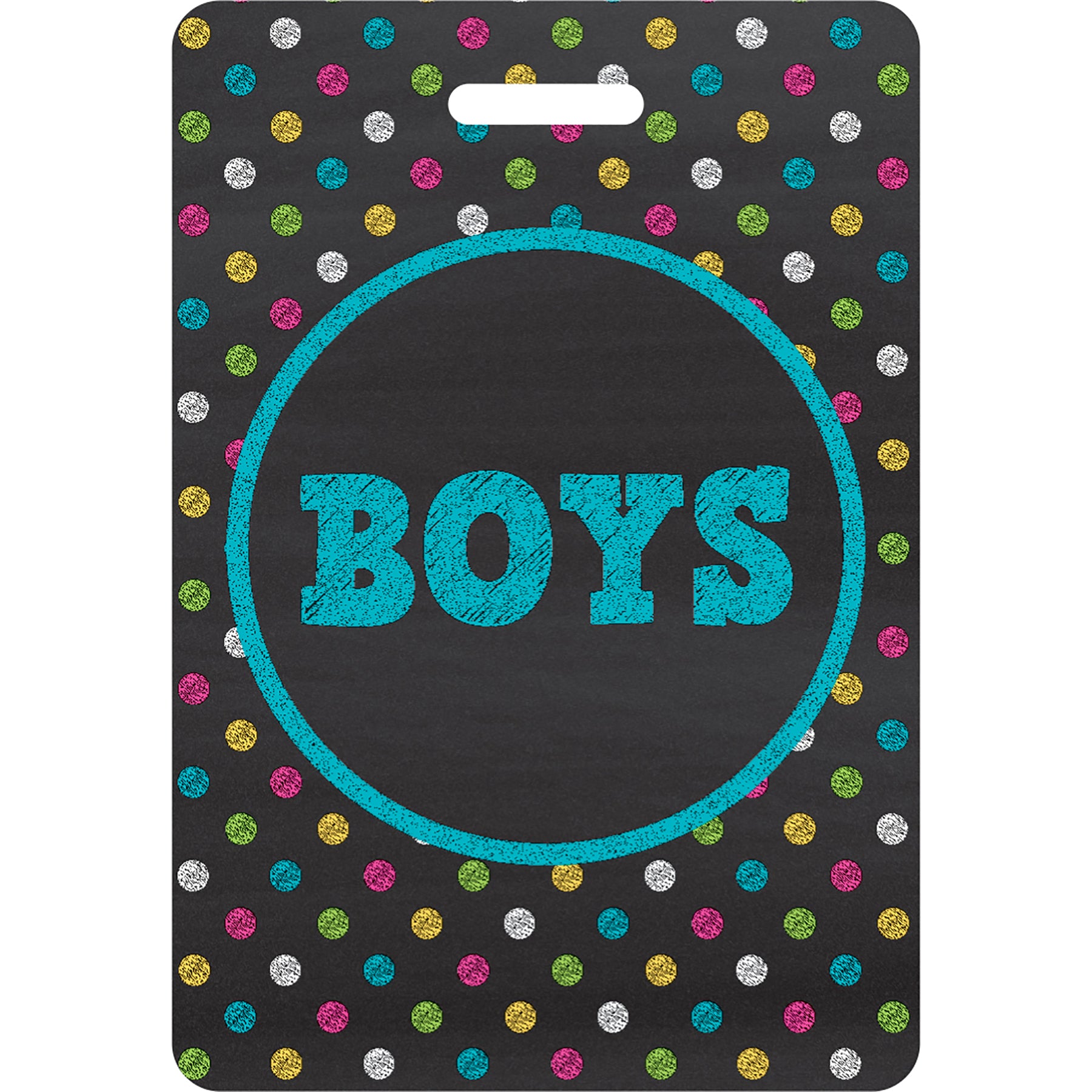 Chalkboard Brights Hall Pass with Lanyard, Set of 4