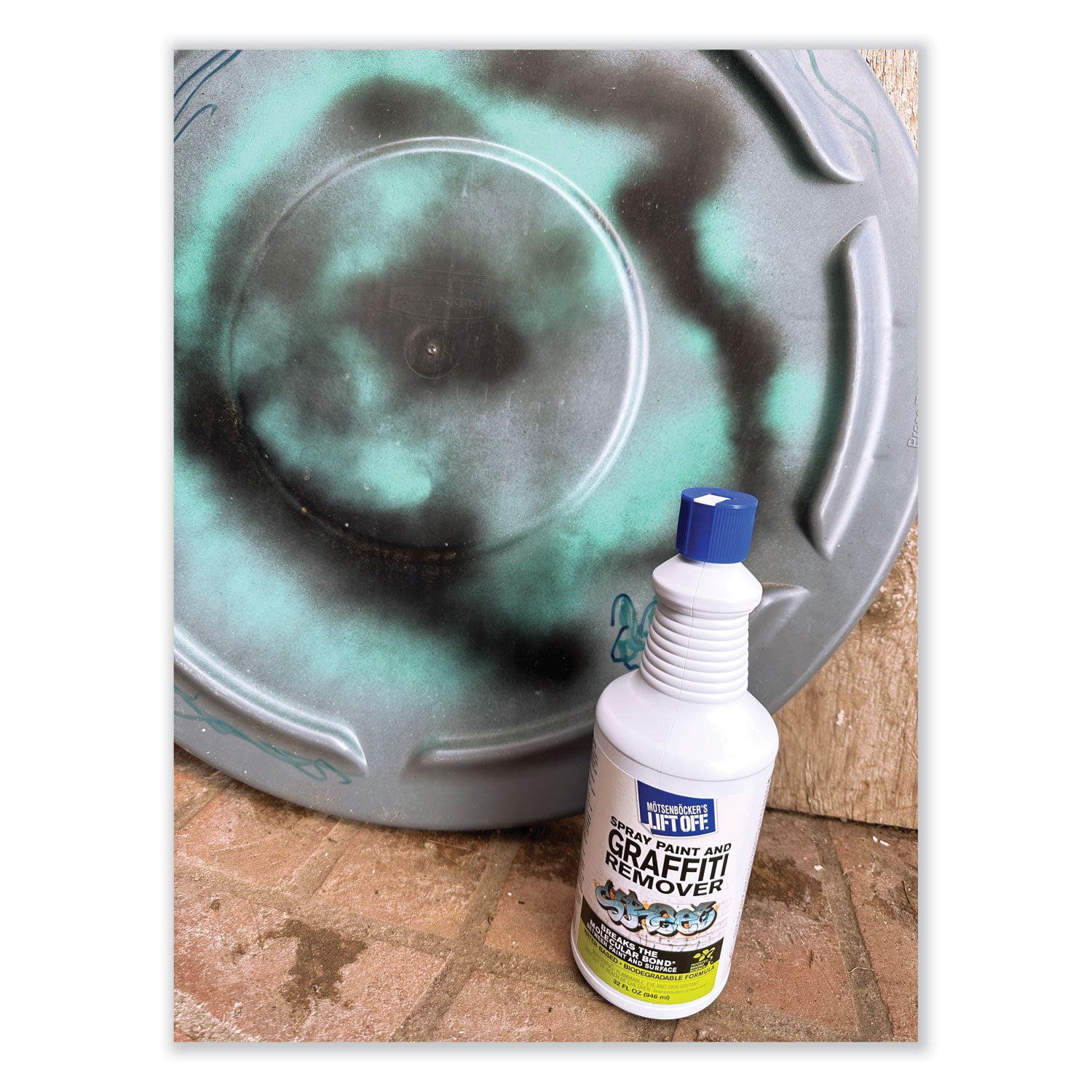 Mötsenböcker's Lift Off Spray Paint/Graffiti Remover - 32 fl oz (1 quart) - Environmentally Friendly, Water Based - White - 1 Each