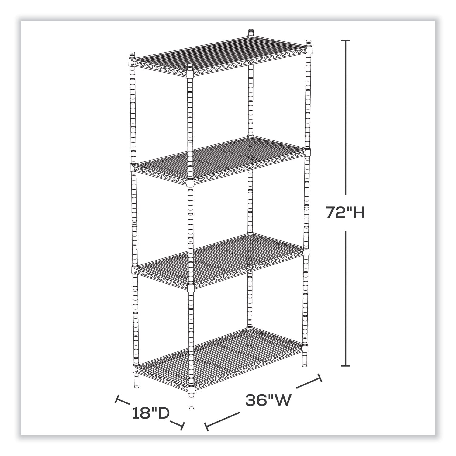 Shelving Wire Ind Starter Gry