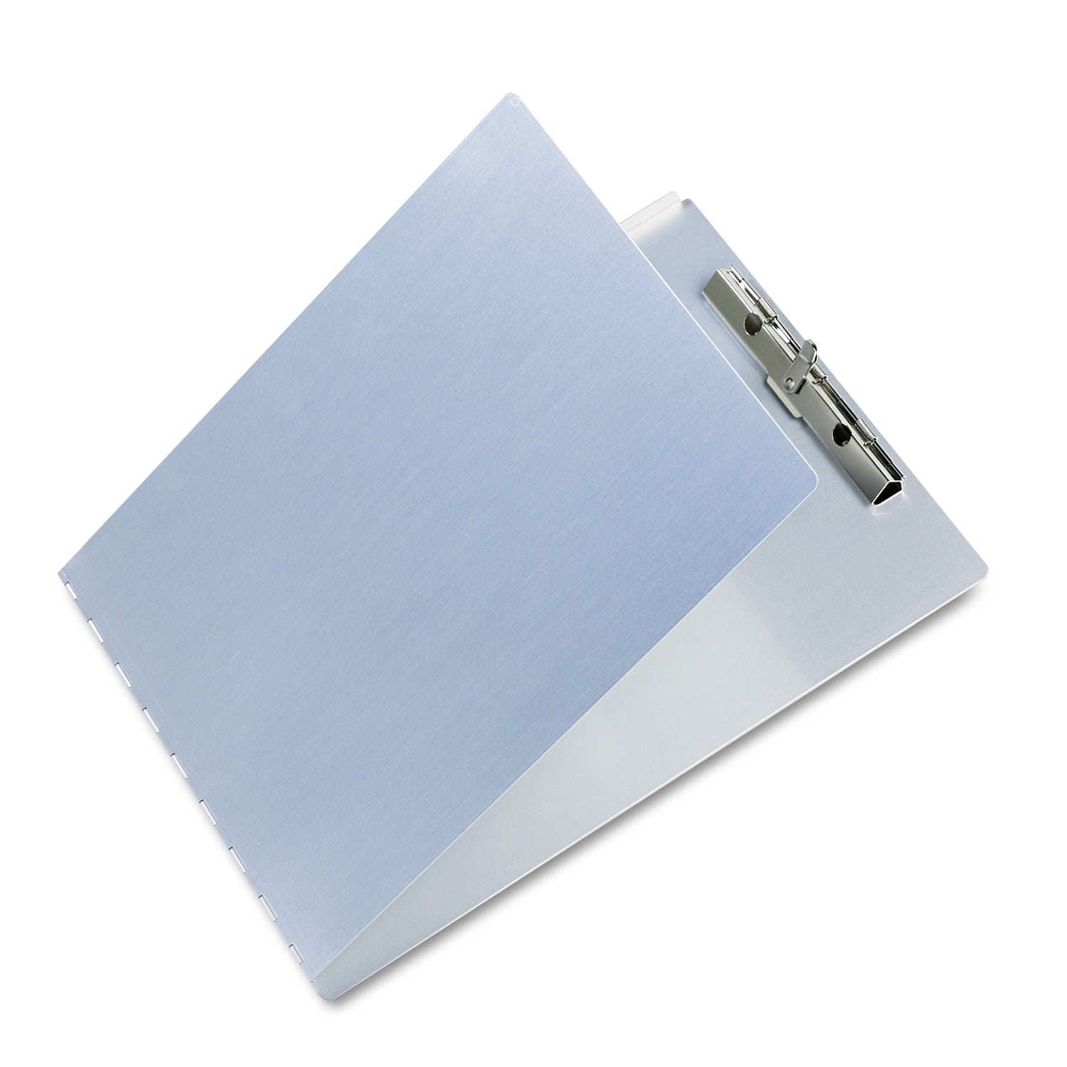 0.50" Clip Capacity - 8 1/2" x 12" Sheet Size - Spring Clip - Aluminum - 1 Each