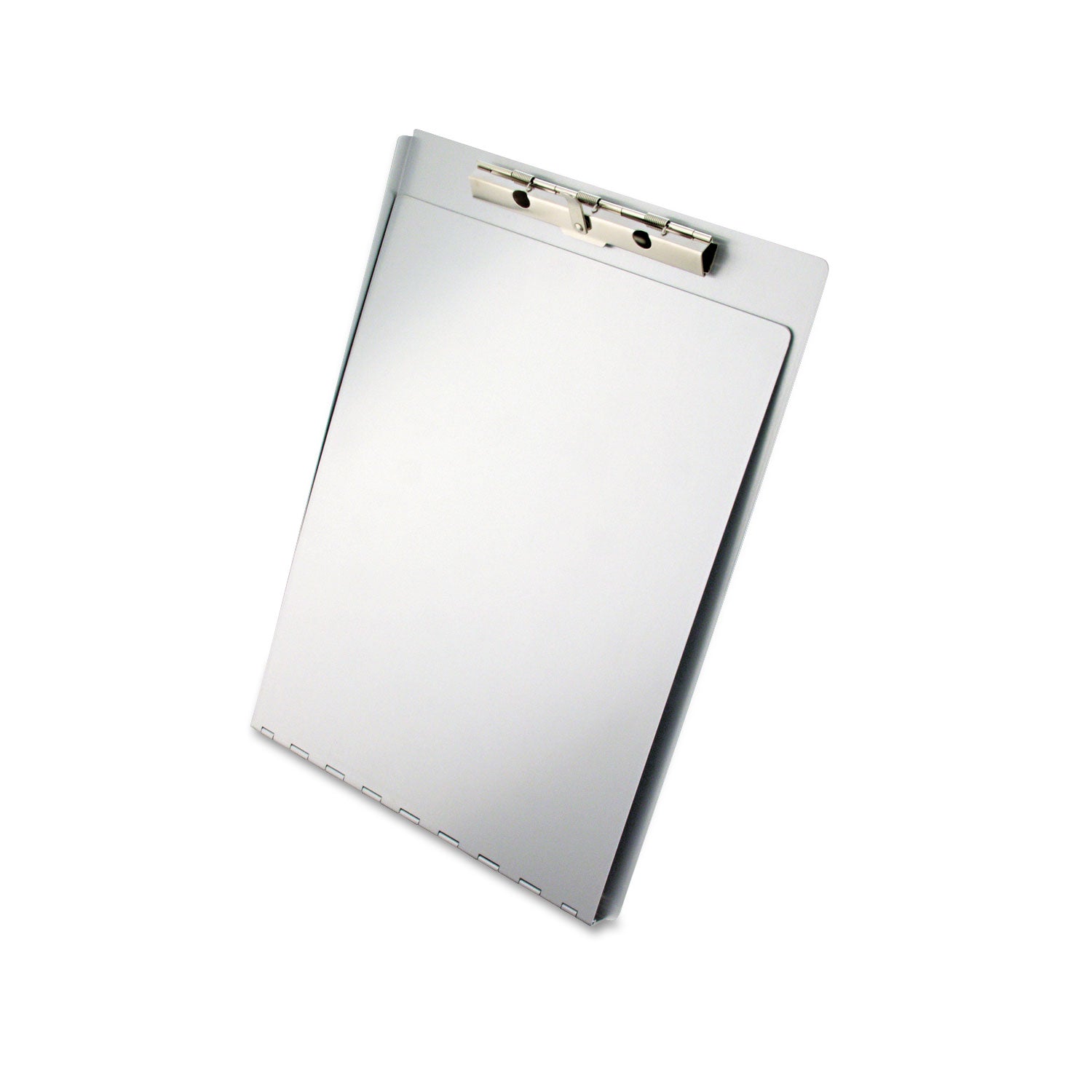 0.50" Clip Capacity - 8 1/2" x 12" Sheet Size - Spring Clip - Aluminum - 1 Each