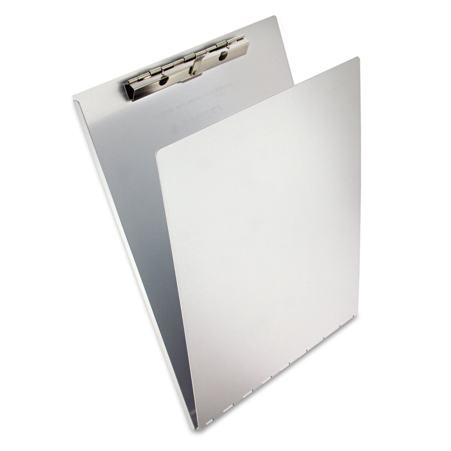 0.50" Clip Capacity - 8 1/2" x 12" Sheet Size - Spring Clip - Aluminum - 1 Each