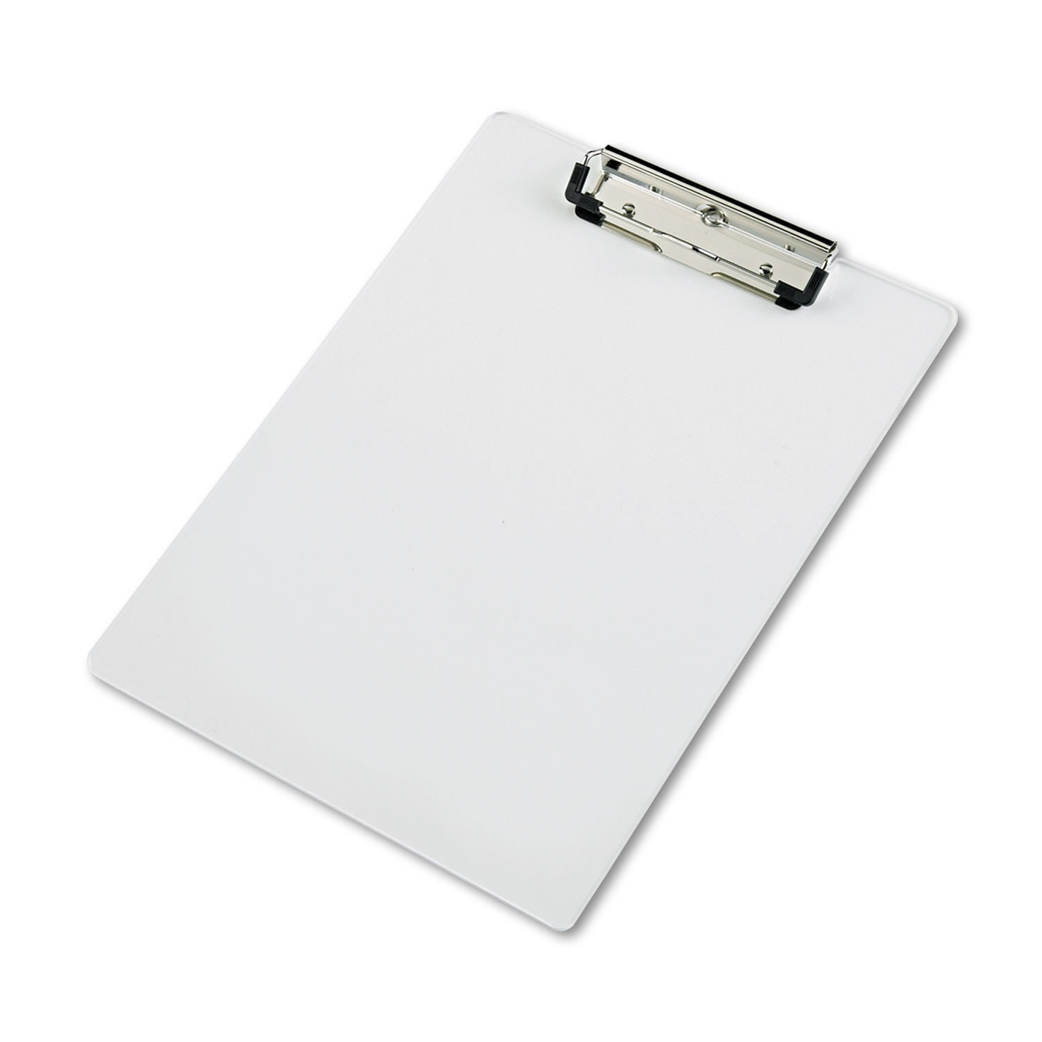 Saunders Acrylic Clipboard - 0.50" Clip Capacity - 8 1/2" x 12" Sheet Size - Acrylic - Clear - 1 Each