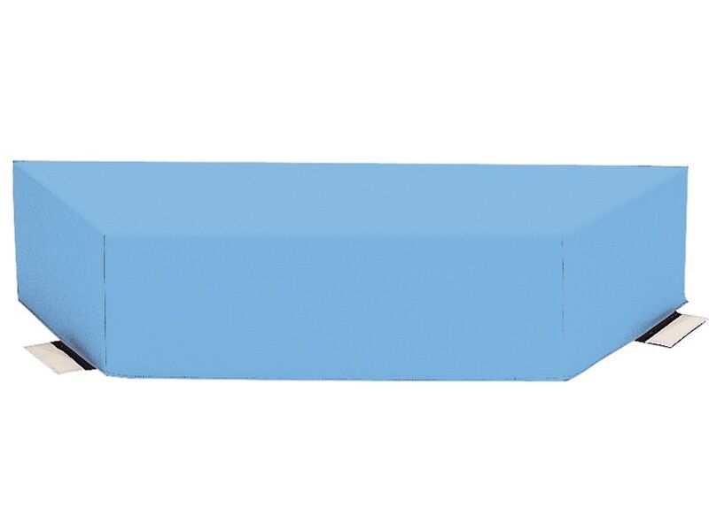 Trapezium Pouffe - Blue, 47.2"L