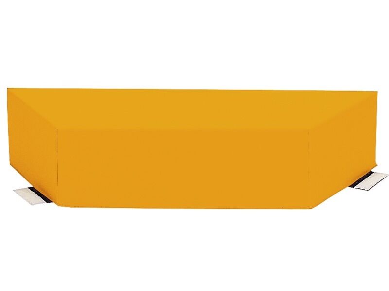 Trapezium Pouffe - Light Orange, 47.2"L
