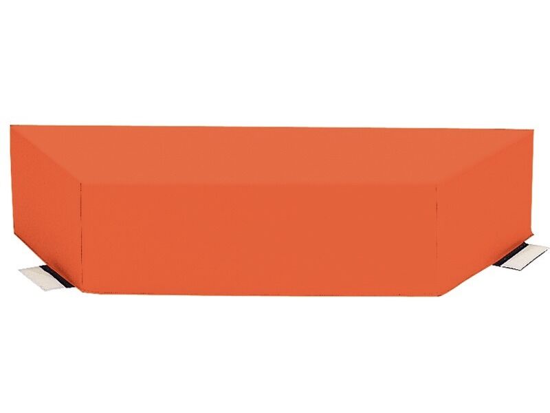 Trapezium Pouffe - Coral, 47.2"L