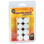Magnetic Tape - Self-Adhesive Coins, 100, 3/4"