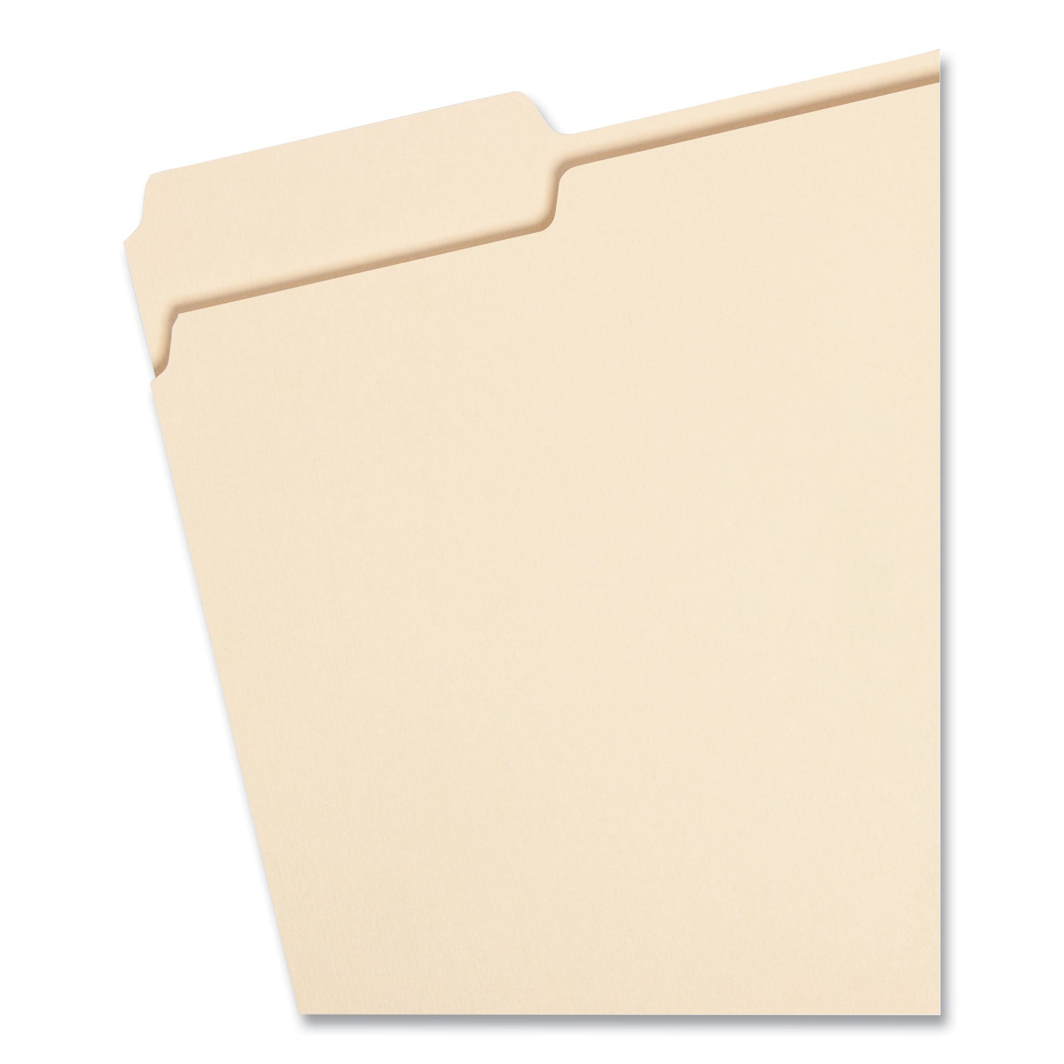 Smead 1/3 Tab Cut Letter Recycled Top Tab File Folder - 8 1/2" x 11" - 3/4" Expansion - Top Tab Location - Assorted Tab Position - 11 pt. - 1 Plys - Manila - Acid-free, Rounded Corner - 100% Recycled - 100 / Box