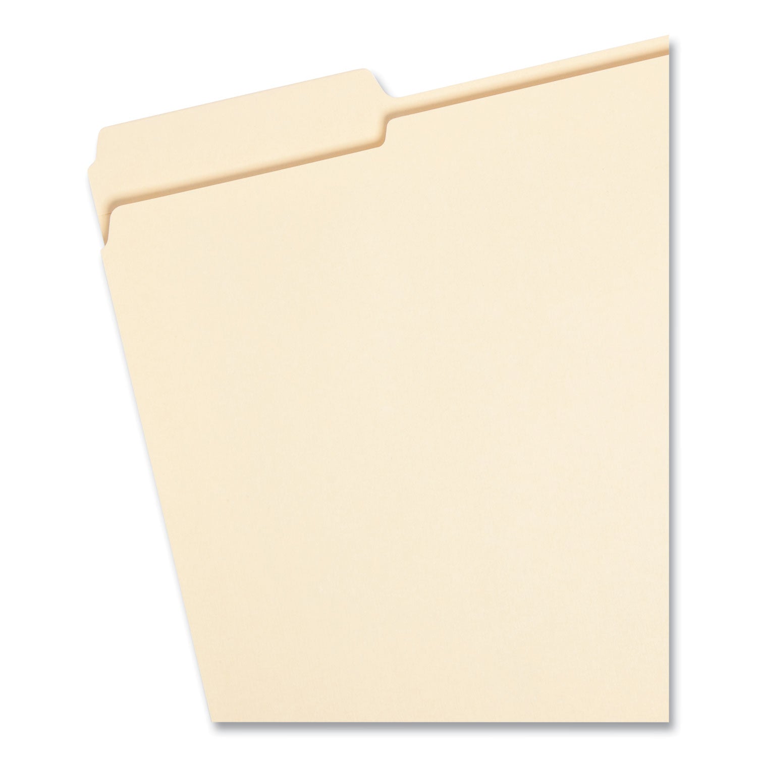 Smead 1/3 Tab Cut Letter Recycled Top Tab File Folder - 8 1/2" x 11" - Top Tab Location - Assorted Tab Position - 11 pt. - 2 Plys - Manila - Acid-free, Reinforced Tab - 100% Recycled - 100 / Box