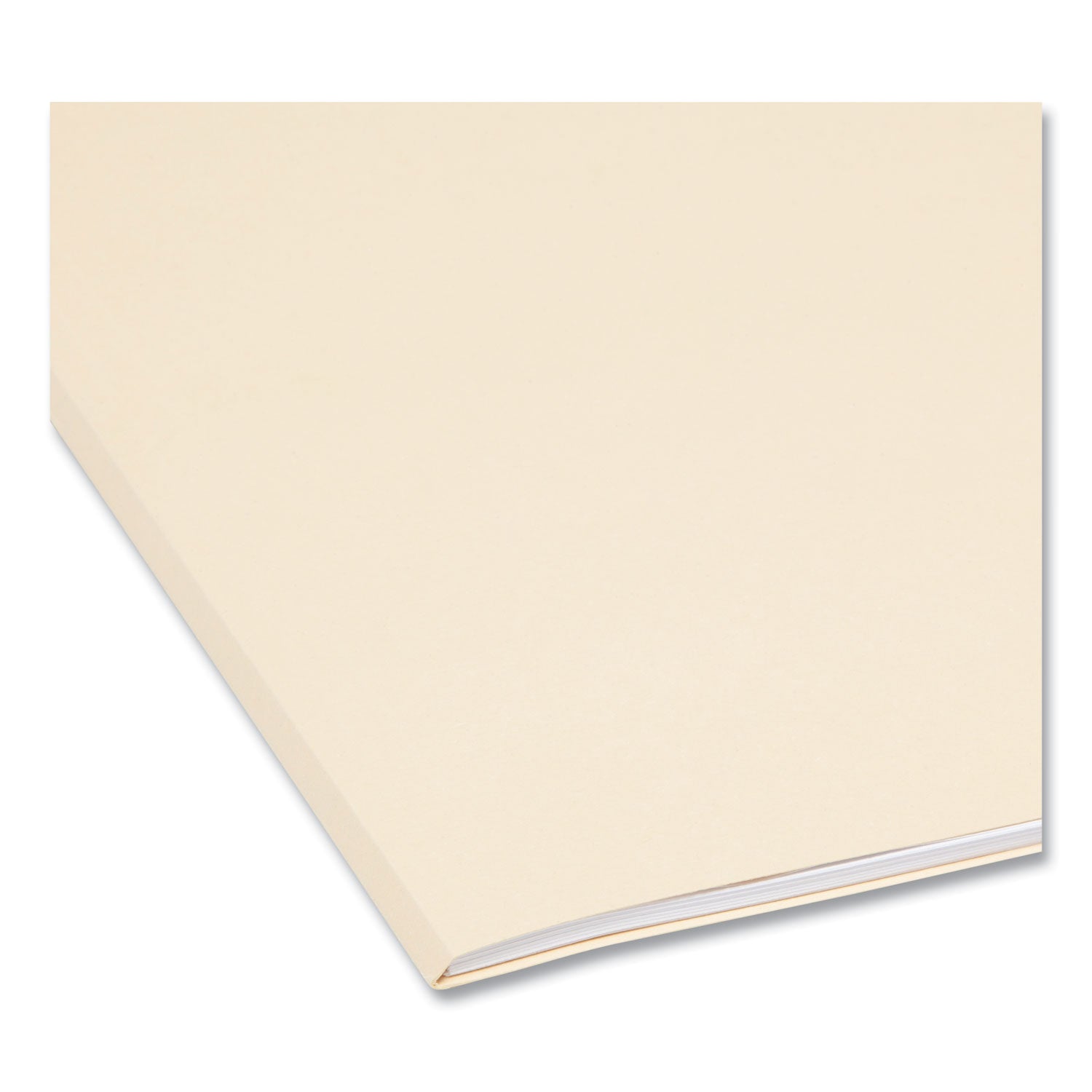 Smead 1/3 Tab Cut Letter Recycled Top Tab File Folder - 8 1/2" x 11" - Top Tab Location - Assorted Tab Position - 11 pt. - 2 Plys - Manila - Acid-free, Reinforced Tab - 100% Recycled - 100 / Box