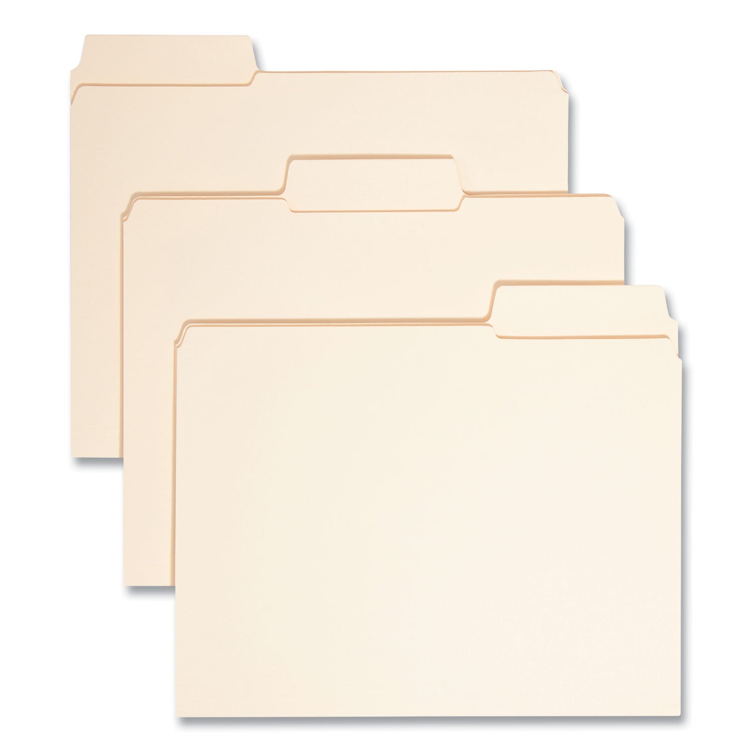 Smead SuperTab 1/3 Tab Cut Letter Recycled Top Tab File Folder - 8 1/2" x 11" - 3/4" Expansion - Top Tab Location - Assorted Tab Position - 11 pt. - 2 Plys - Manila - Label - 10% Recycled - 100 / Box