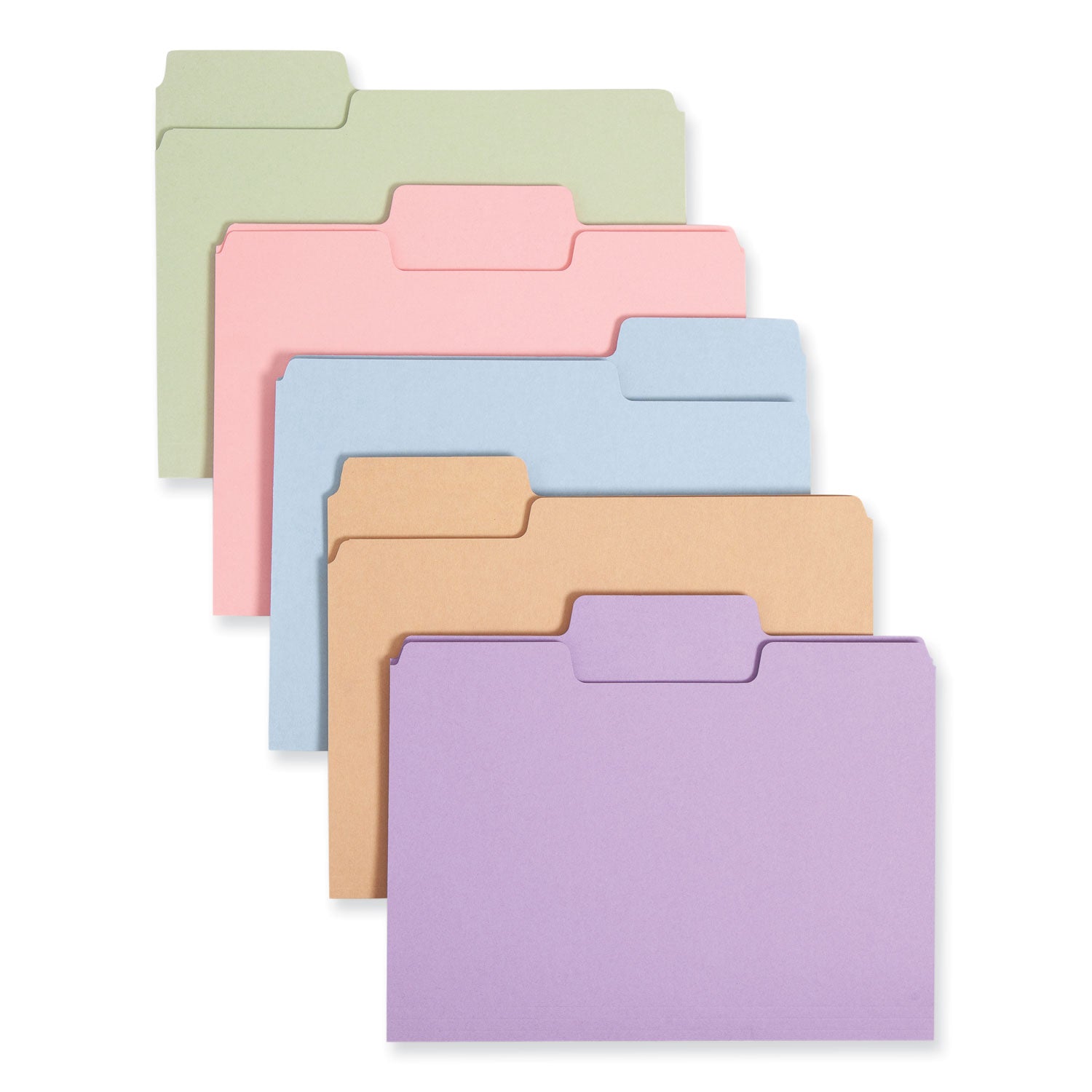 Smead SuperTab 1/3 Tab Cut Letter Recycled Top Tab File Folder - 8 1/2" x 11" - 3/4" Expansion - Top Tab Location - Assorted Tab Position - 11 pt. - 1 Plys - Assorted - Label - 10% Recycled - 100 / Box