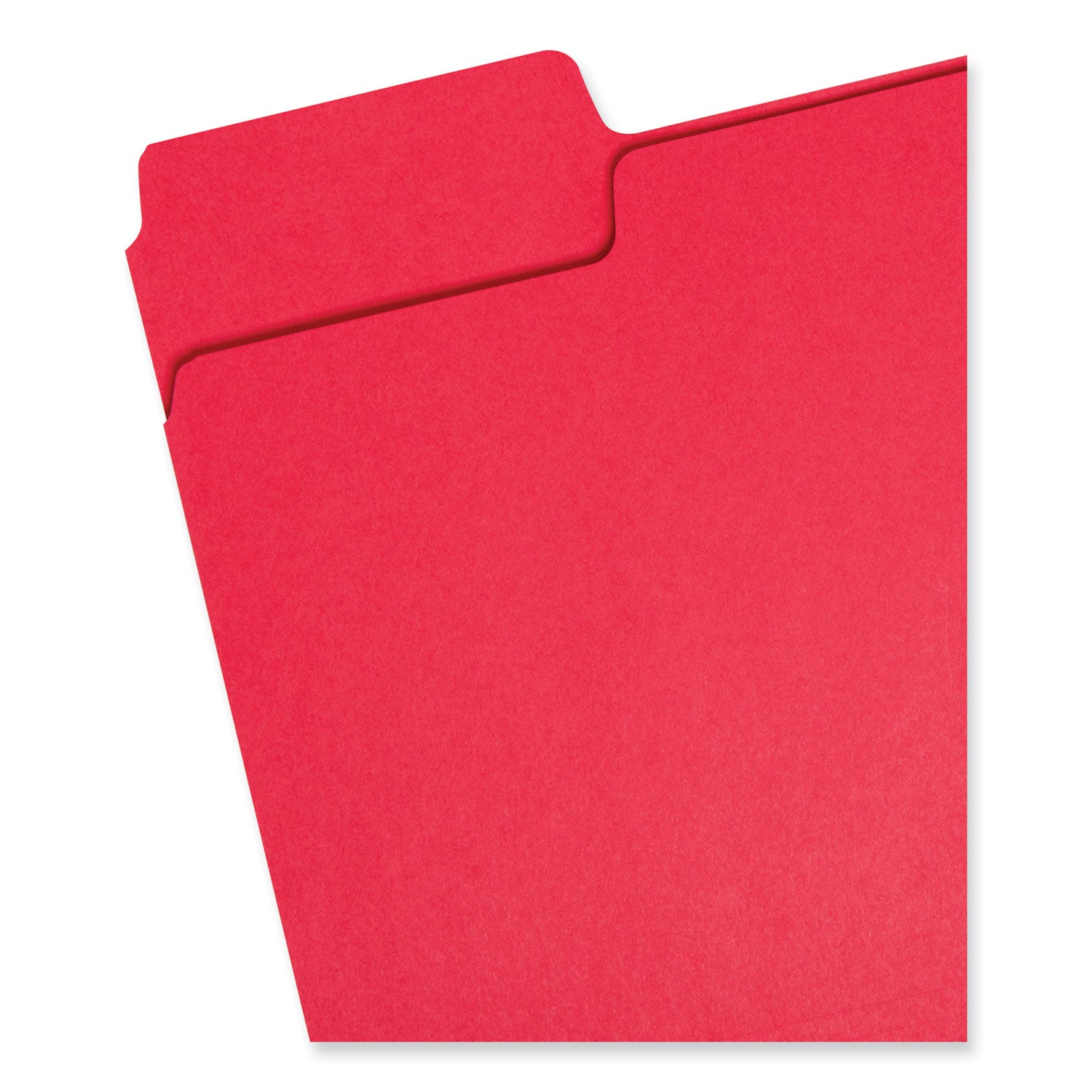 Smead SuperTab 1/3 Tab Cut Letter Recycled Top Tab File Folder - 8 1/2" x 11" - 3/4" Expansion - Assorted Tab Position - 11 pt. - 1 Plys - Red - 10% Recycled - 100 / Box