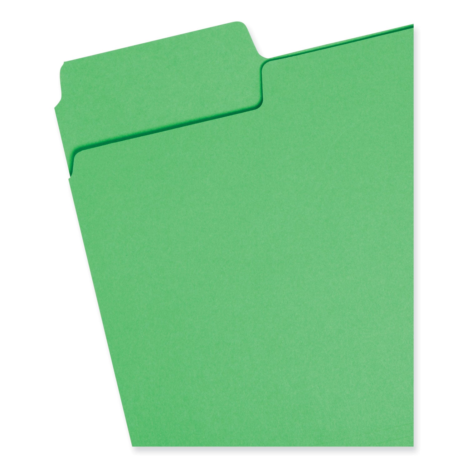 Smead SuperTab 1/3 Tab Cut Letter Recycled Top Tab File Folder - 8 1/2" x 11" - 3/4" Expansion - Top Tab Location - Assorted Tab Position - 11 pt. - 1 Plys - Green - 10% Recycled - 100 / Box