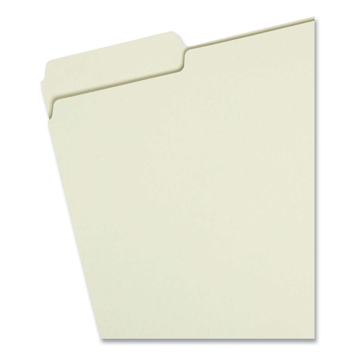 Smead 1/3 Tab Cut Letter Recycled Top Tab File Folder - 8 1/2" x 11" - 1" Expansion - Top Tab Location - Assorted Tab Position - 25 pt. - Pressboard - Gray, Green - Heavy Duty, Wear Resistant, Tear Resistant - 100% Recycled - 25 / Box