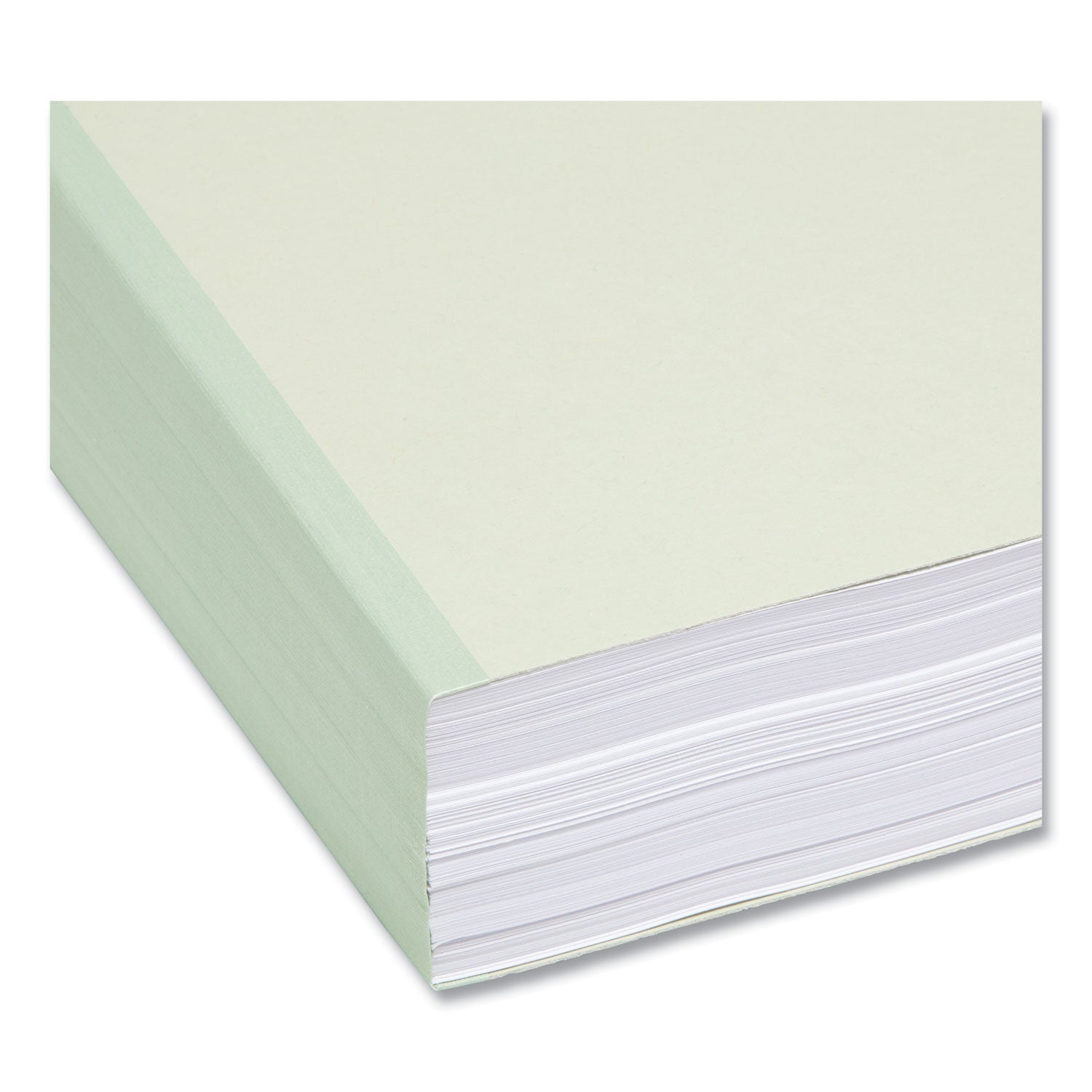 Smead 1/3 Tab Cut Letter Recycled Top Tab File Folder - 8 1/2" x 11" - 2" Expansion - Top Tab Location - Assorted Tab Position - 25 pt. - Pressboard - Gray/Green - Heavy Duty, Rounded Corner, Wear Resistant, Tear Resistant - 100% Recycled - 25 / Box