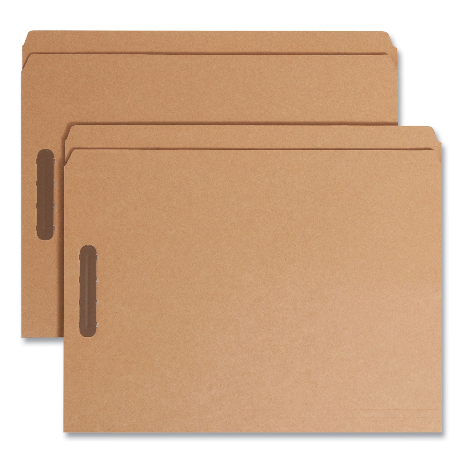 Smead Straight Tab Cut Letter Recycled Fastener Folder - 8 1/2" x 11" - 2 x 2K Fastener(s) - 11 pt. - 2 Plys - Kraft - 10% Recycled - 50 / Box