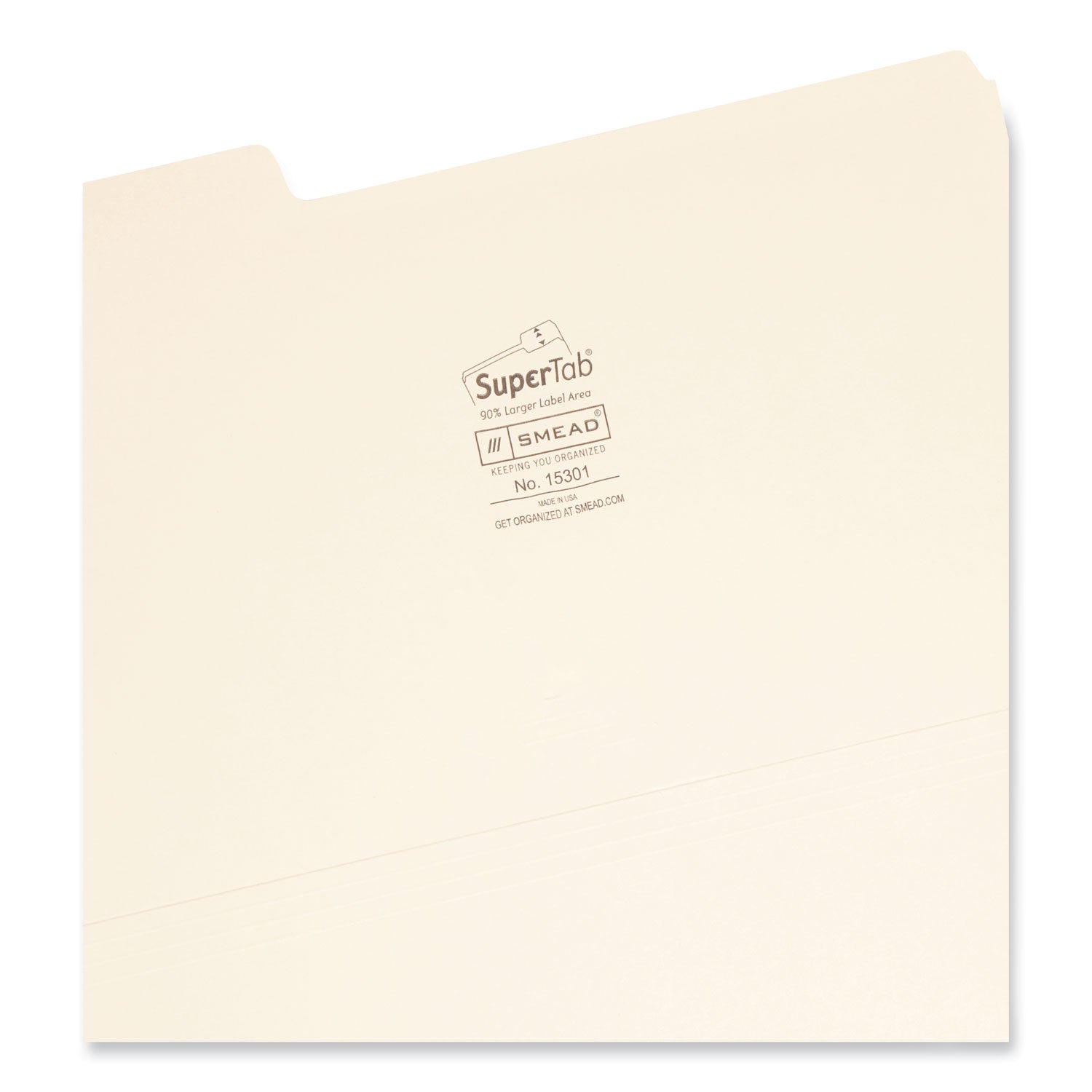 Smead SuperTab 1/3 Tab Cut Legal Recycled Top Tab File Folder - 8 1/2" x 14" - 3/4" Expansion - Top Tab Location - Assorted Tab Position - 11 pt. - 1 Plys - Manila - Label - 10% Recycled - 100 / Box