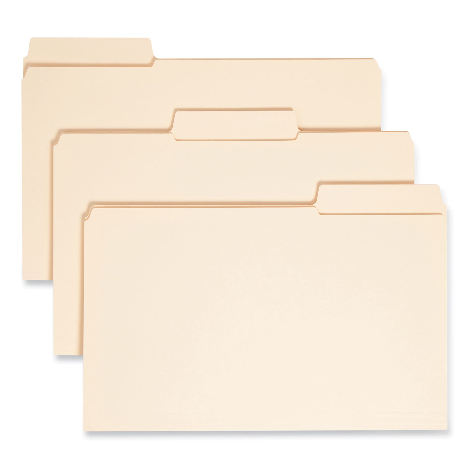 Smead SuperTab 1/3 Tab Cut Legal Recycled Top Tab File Folder - 8 1/2" x 14" - 3/4" Expansion - Top Tab Location - Assorted Tab Position - 11 pt. - 2 Plys - Manila - Label - 10% Recycled - 100 / Box