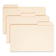 Smead SuperTab 1/3 Tab Cut Legal Recycled Top Tab File Folder - 8 1/2" x 14" - 3/4" Expansion - Top Tab Location - Assorted Tab Position - 11 pt. - 2 Plys - Manila - Label - 10% Recycled - 100 / Box