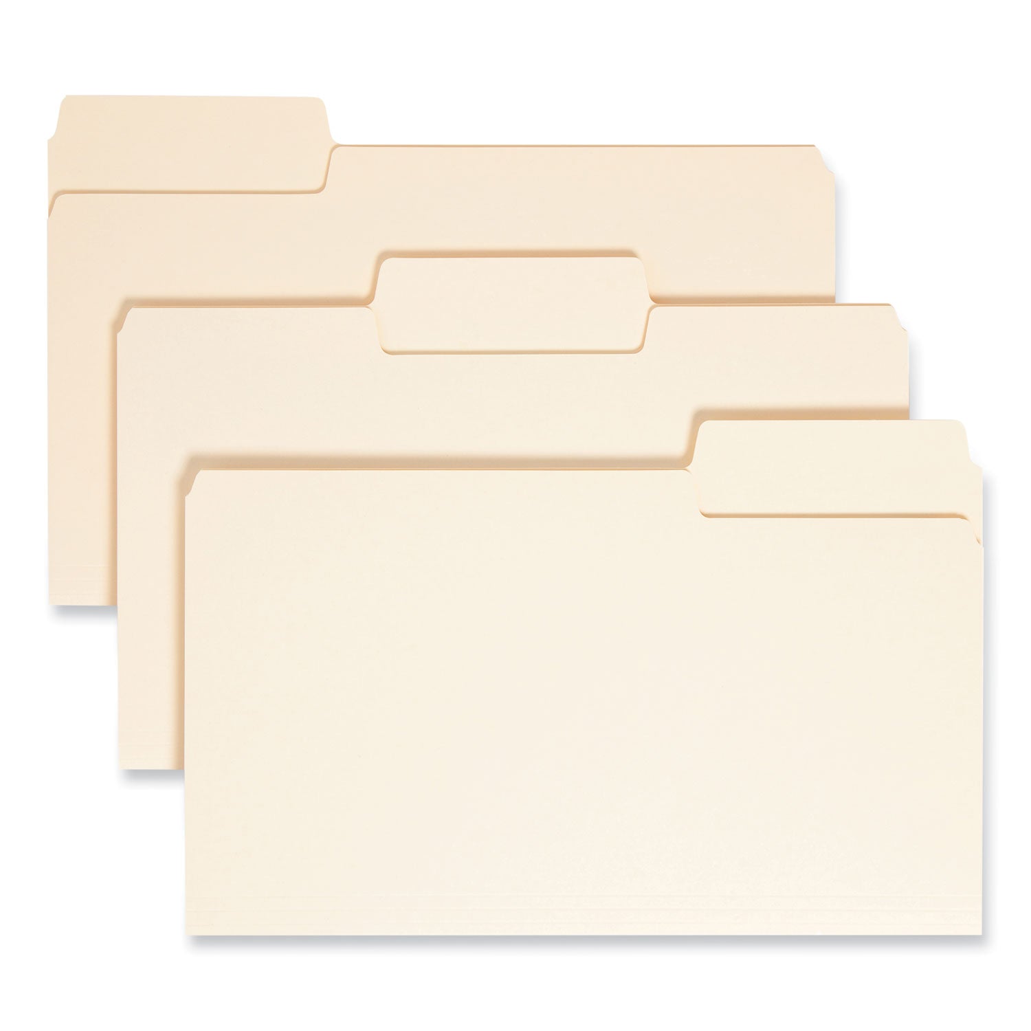 Smead SuperTab 1/3 Tab Cut Legal Recycled Top Tab File Folder - 8 1/2" x 14" - 3/4" Expansion - Top Tab Location - Assorted Tab Position - 14 pt. - 1 Plys - Manila - Durable, Heavyweight - 10% Recycled - 50 / Box