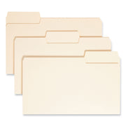 Smead SuperTab 1/3 Tab Cut Legal Recycled Top Tab File Folder - 8 1/2" x 14" - 3/4" Expansion - Top Tab Location - Assorted Tab Position - 14 pt. - 1 Plys - Manila - Durable, Heavyweight - 10% Recycled - 50 / Box