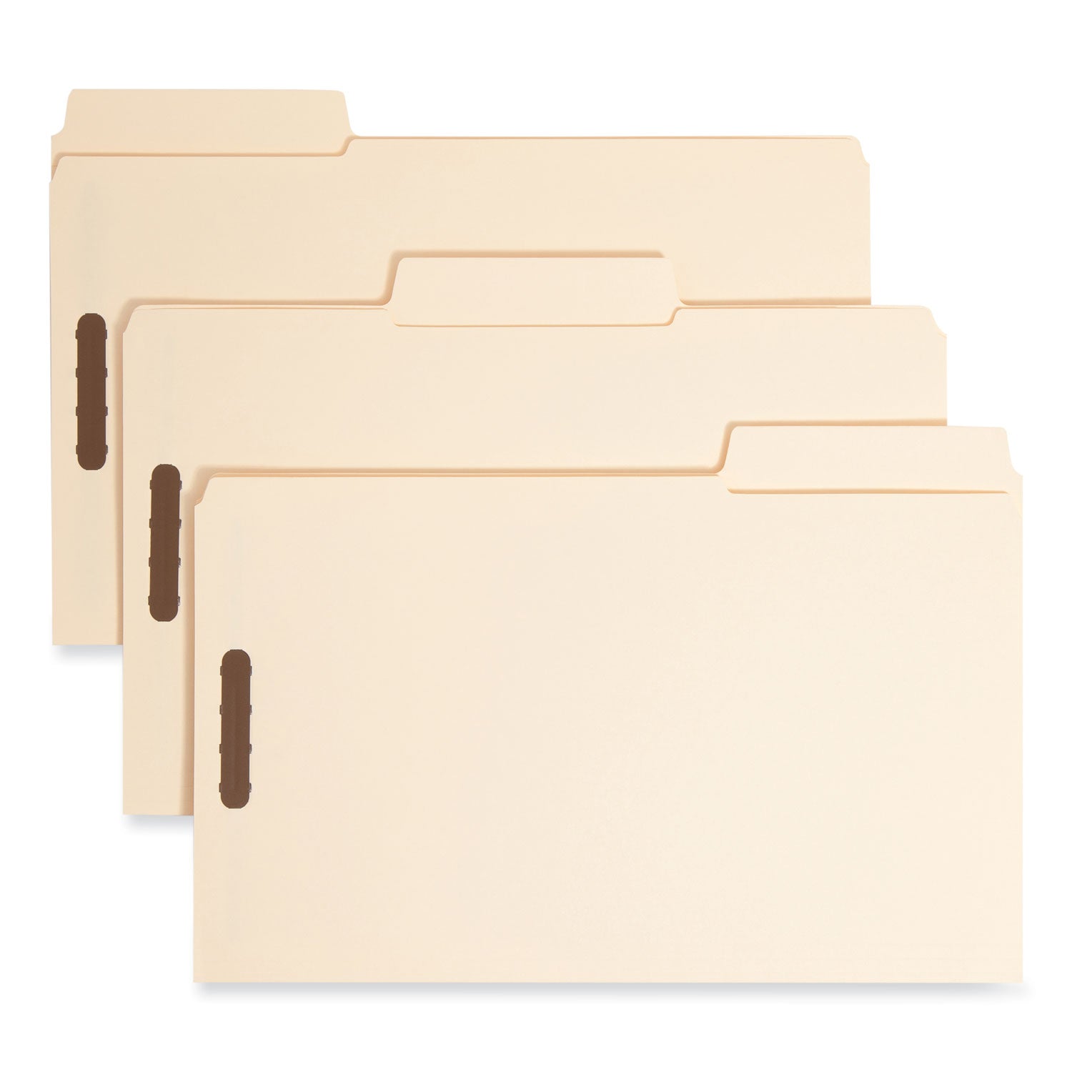 8 1/2" x 14" - 3/4" Expansion - 2 x 2K Fastener(s) - Top Tab Location - Assorted Tab Position - 11 pt. - 2 Plys - Manila - Reinforced Tab - 10% Recycled - 50 / Box