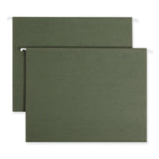 Smead Letter Recycled Hanging Folder - 8 1/2" x 11" - 2" Expansion - 11 pt. - Vinyl - Standard Green - 10% Recycled - 25 / Box