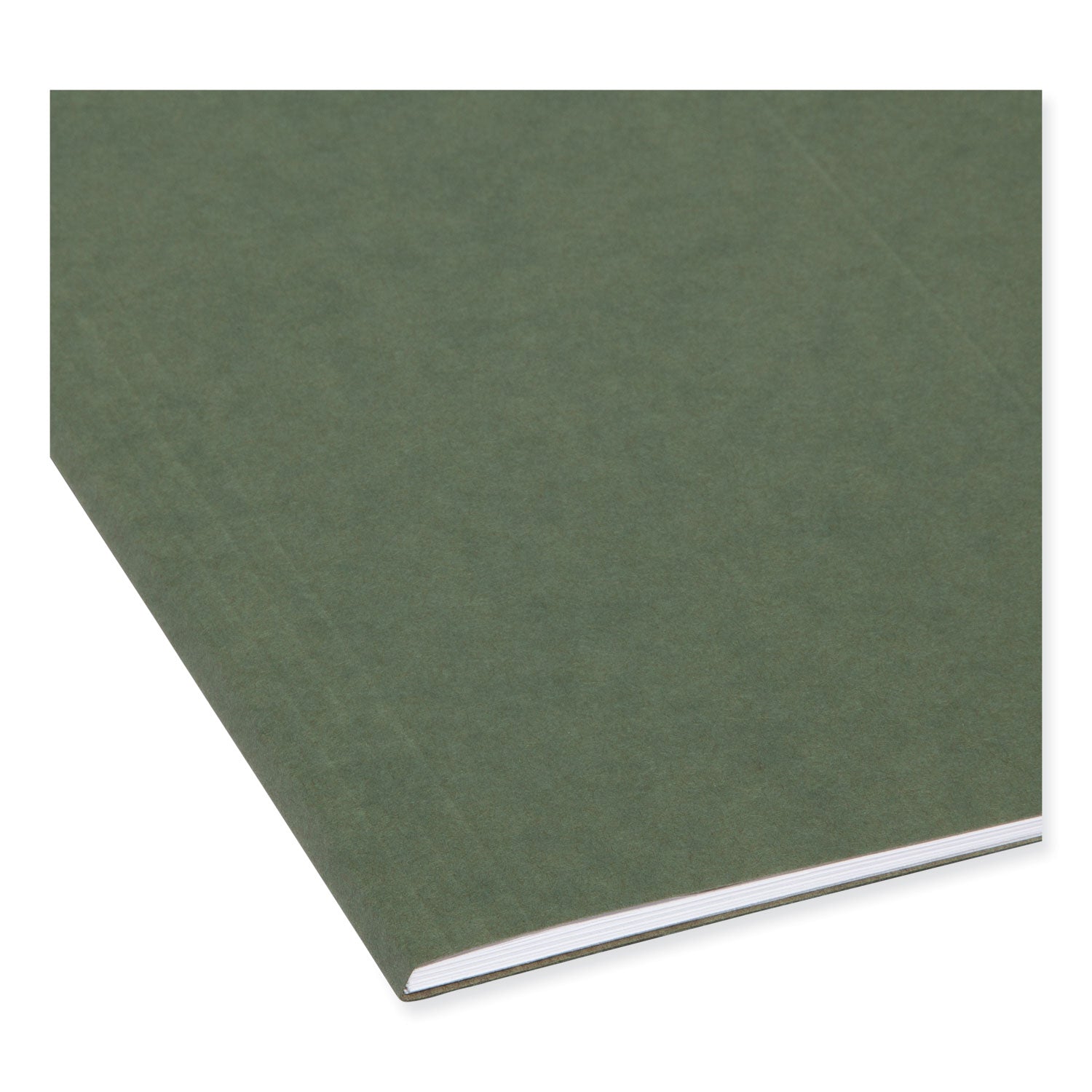 Smead TUFF 1/3 Tab Cut Letter Recycled Hanging Folder - 8 1/2" x 11" - Top Tab Location - Assorted Tab Position - 11 pt. - Standard Green - Heavy Duty, Tear Resistant - 10% Recycled - 20 / Box