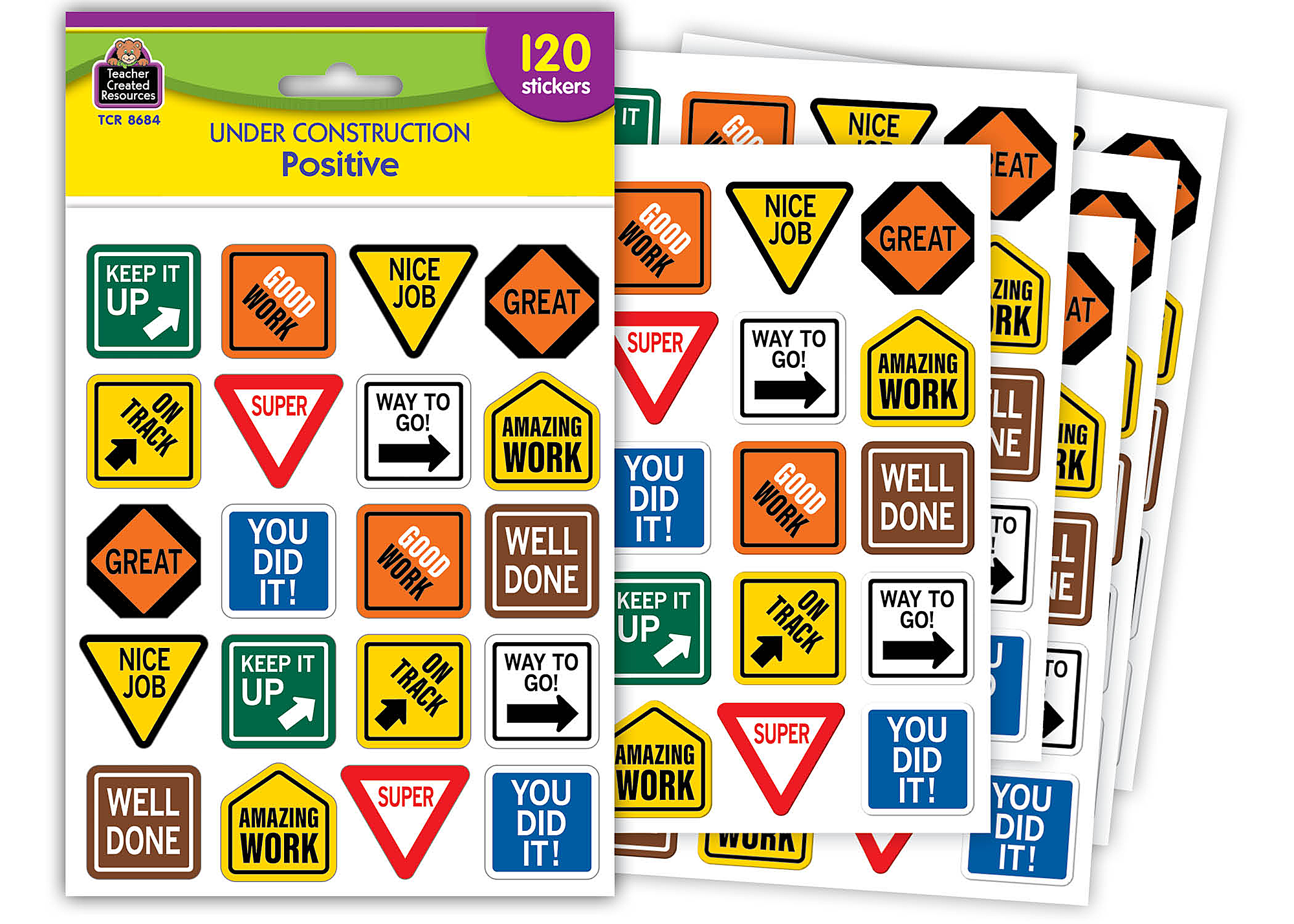 Under Construction Positive Stickers