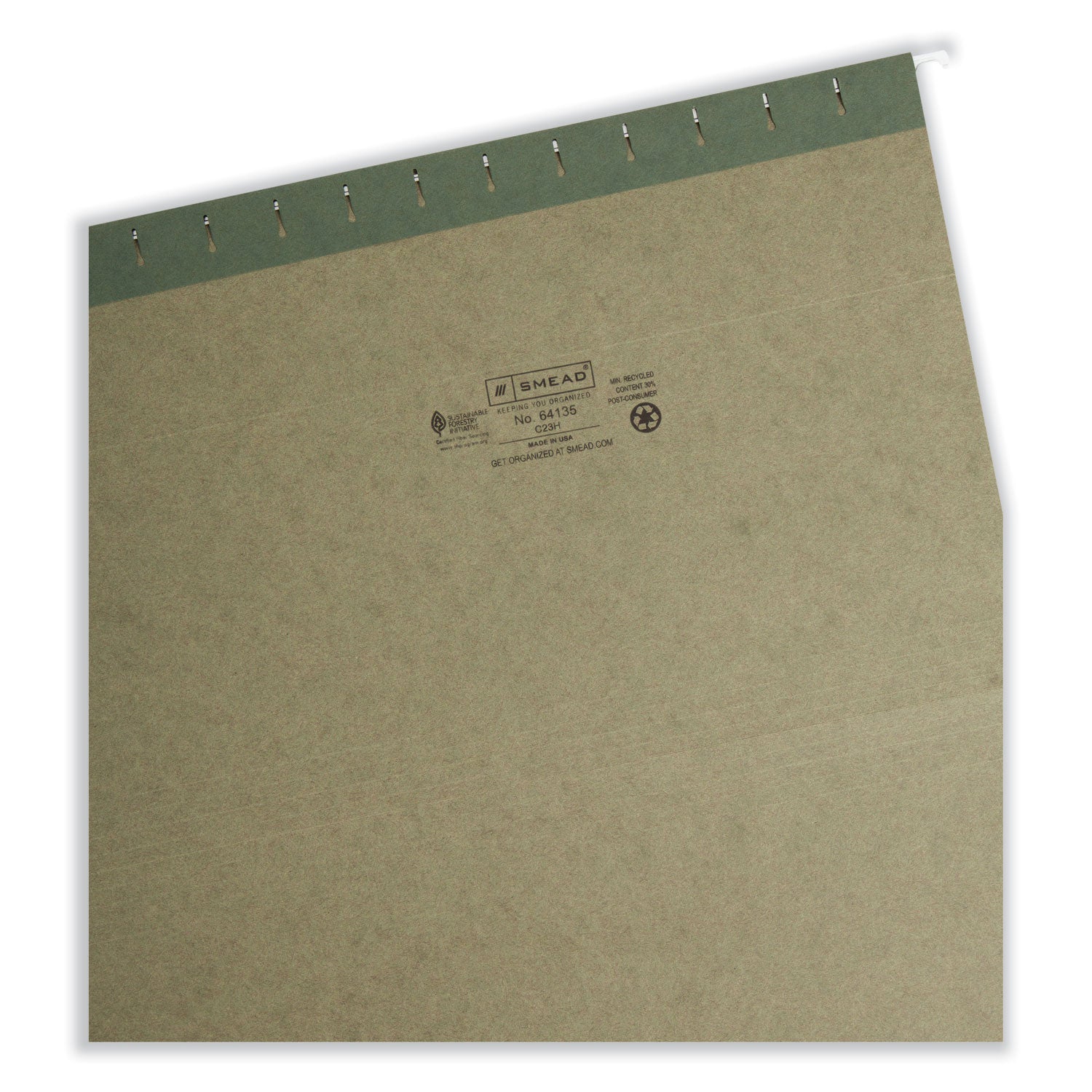 8 1/2" x 14" - Top Tab Location - Assorted Tab Position - 11 pt. - Vinyl - Standard Green - 10% Recycled - 25 / Box
