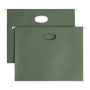 Smead Letter Recycled Hanging Folder - 8 1/2" x 11" - 3 1/2" Expansion - 11 pt. - Standard Green - 30% Recycled - 10 / Box