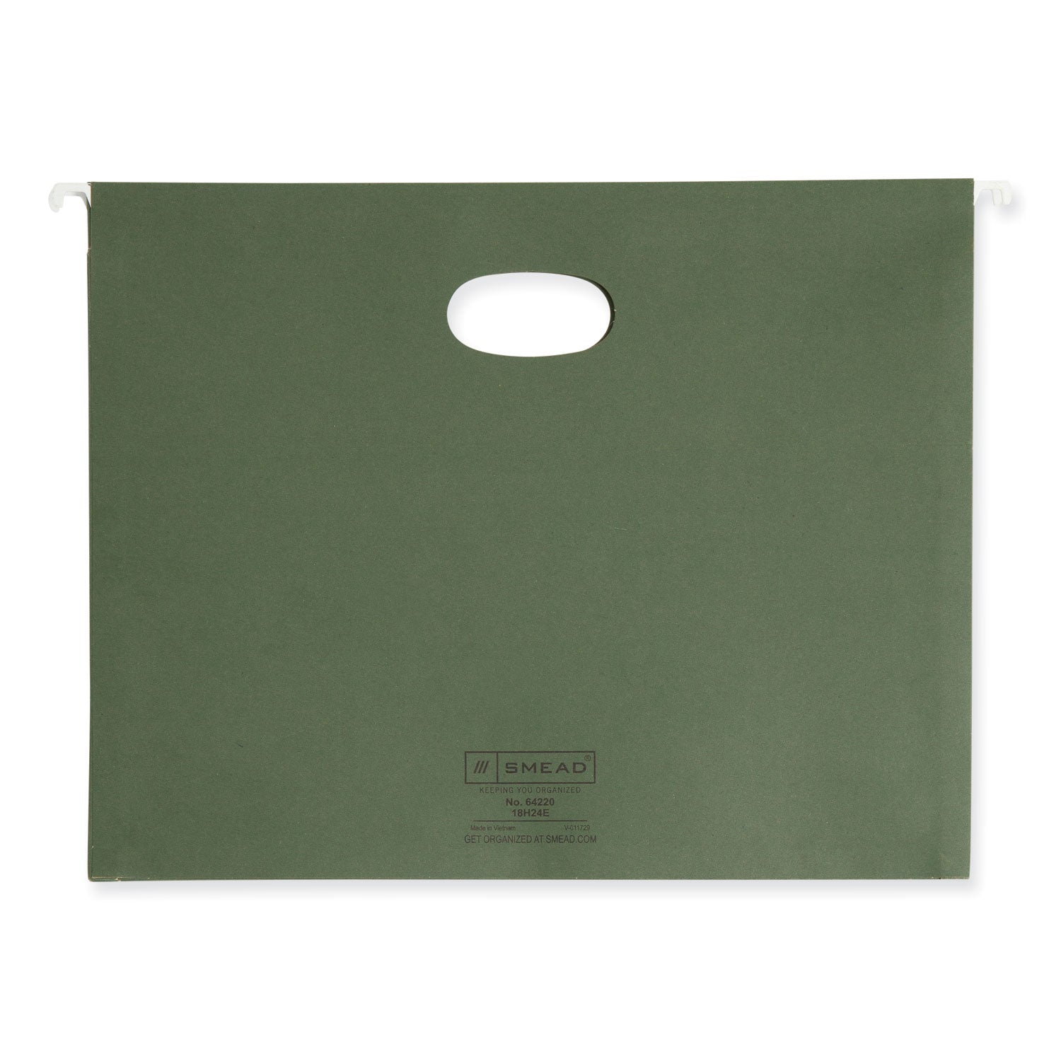 Smead Letter Recycled Hanging Folder - 8 1/2" x 11" - 3 1/2" Expansion - 11 pt. - Standard Green - 30% Recycled - 10 / Box