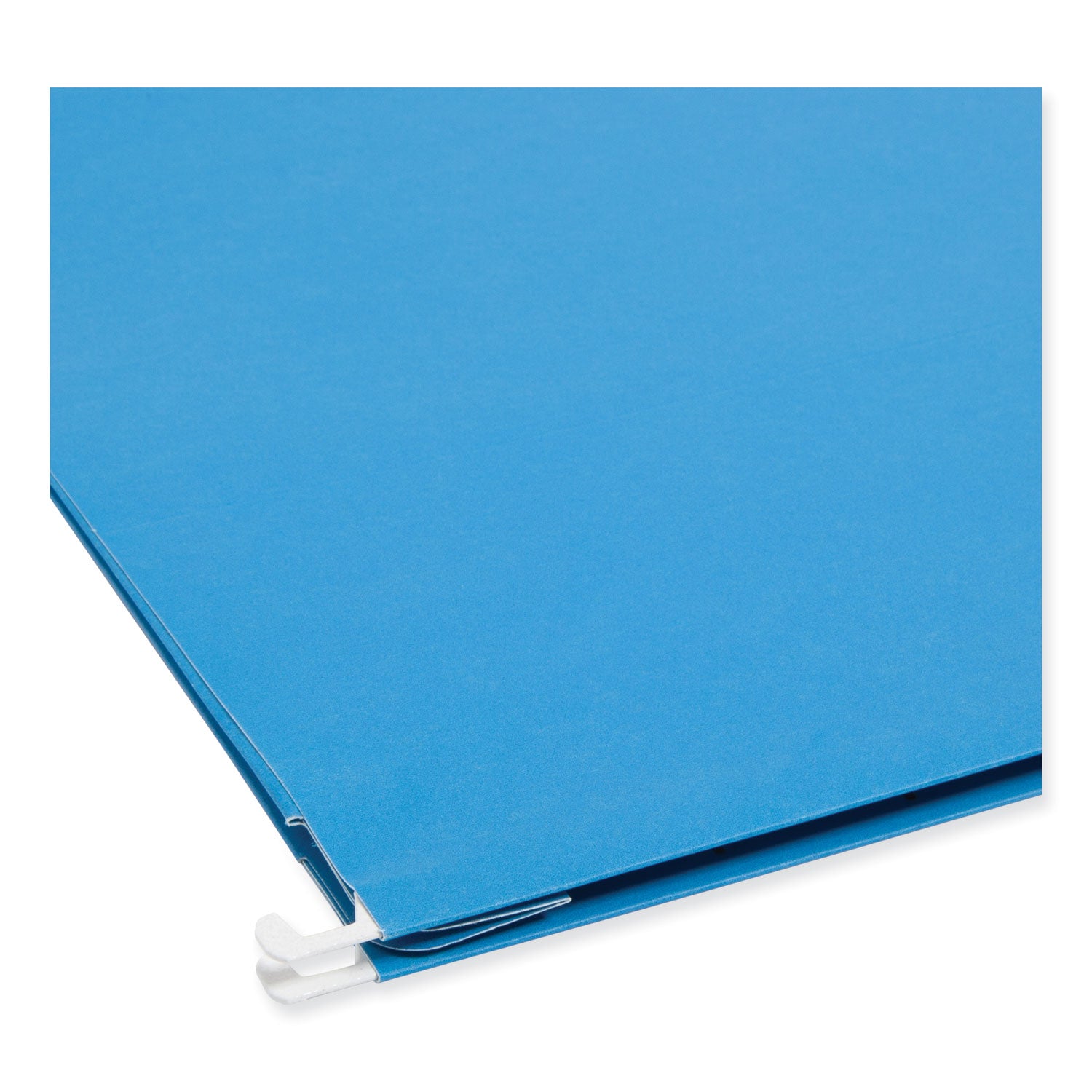 Smead 1/5 Tab Cut Letter Recycled Hanging Folder - 8 1/2" x 11" - 2" Expansion - Top Tab Location - Assorted Tab Position - 11 pt. - Vinyl - Sky Blue - Hanging System - 10% Recycled - 25 / Box