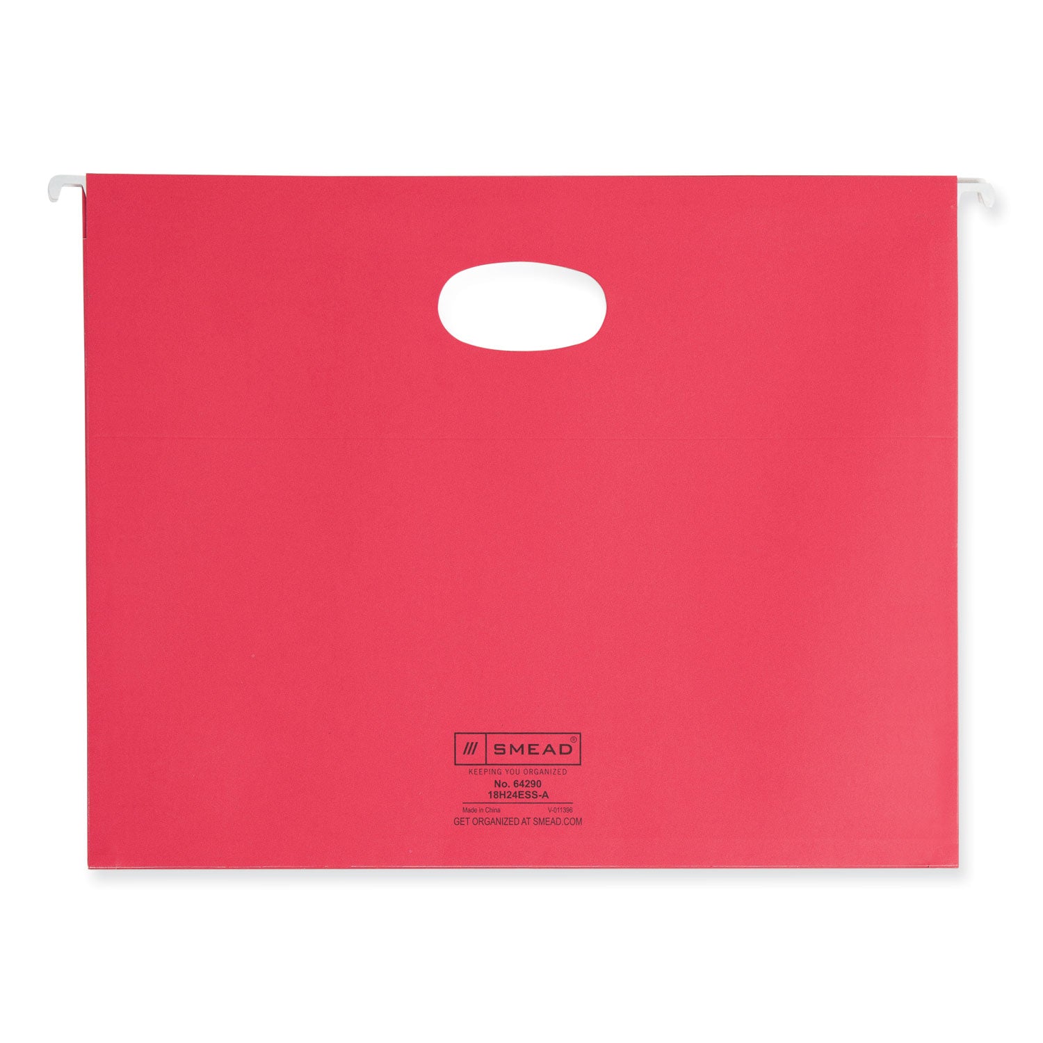 Smead Letter Recycled Hanging Folder - 8 1/2" x 11" - 3 1/2" Expansion - 11 pt. - Blue, Green, Red, Yellow - 10% Recycled - 4 / Pack